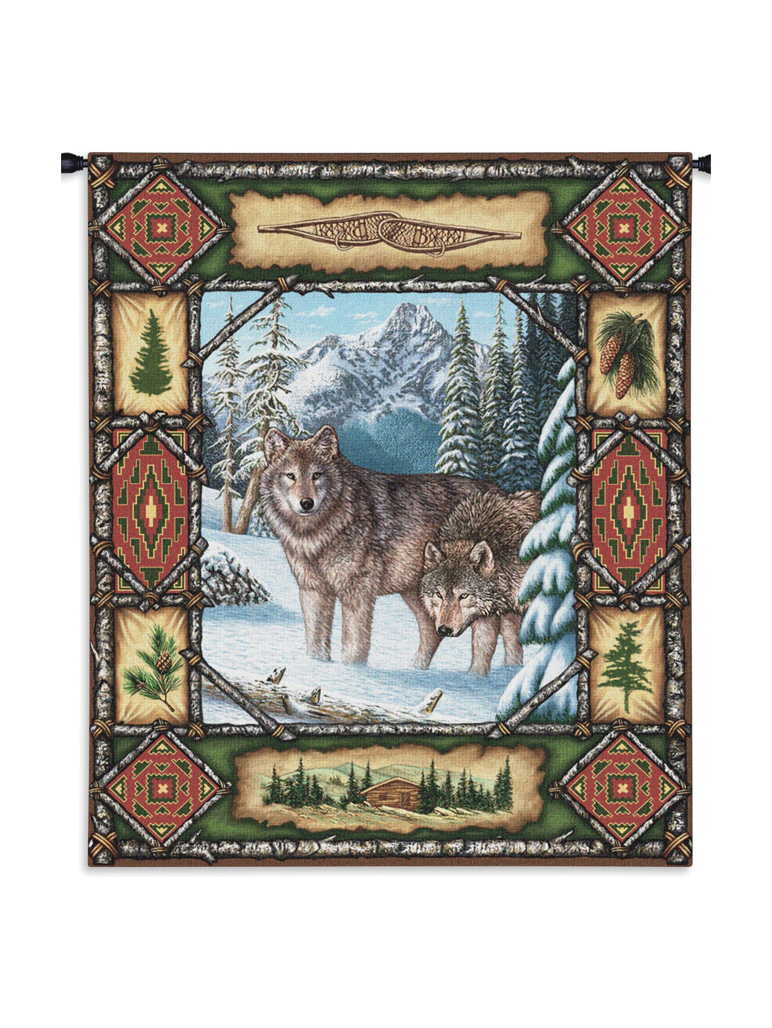 Wolf Lodge Wall Tapestry