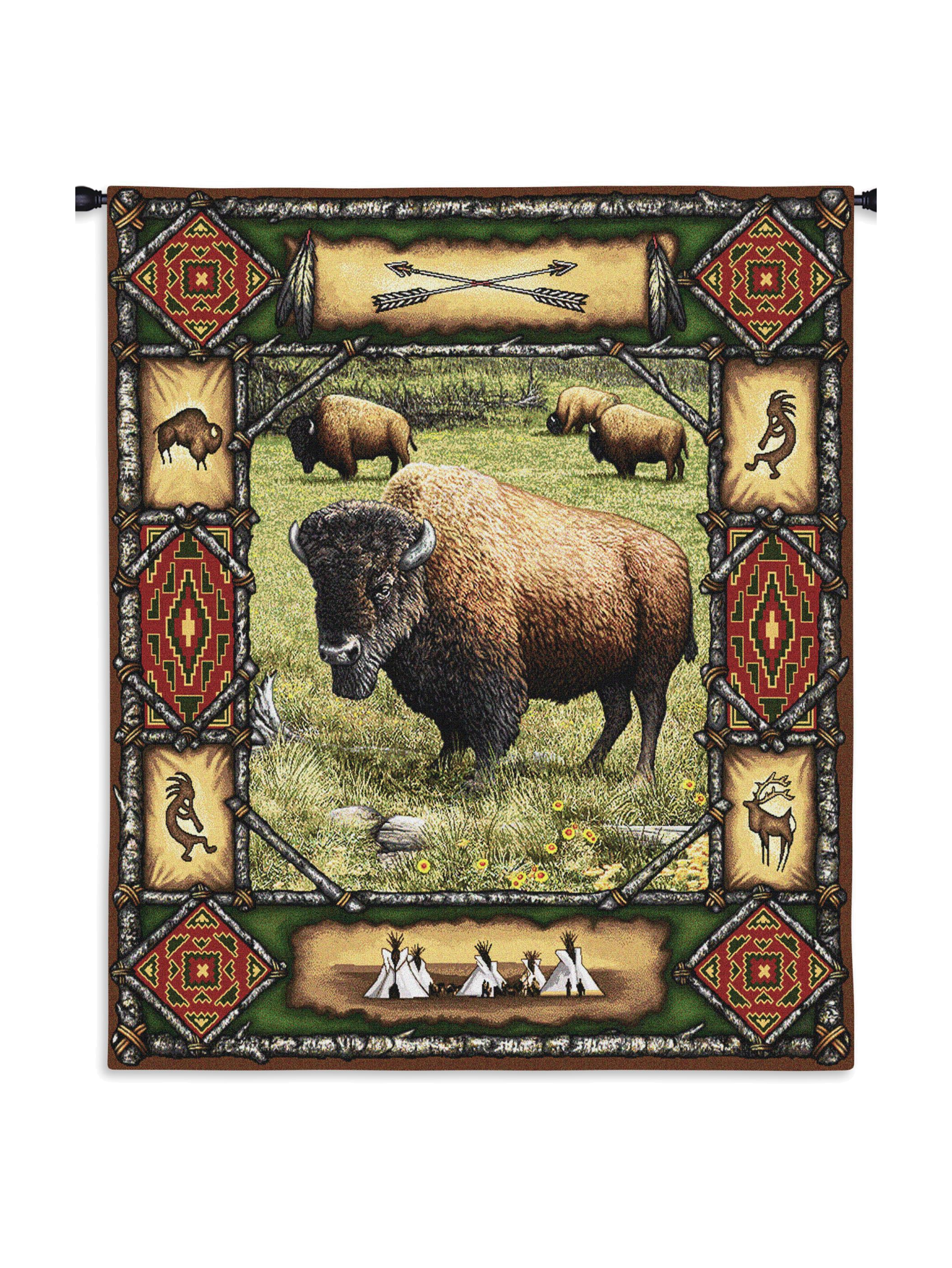 Buffalo Lodge Wall Tapestry