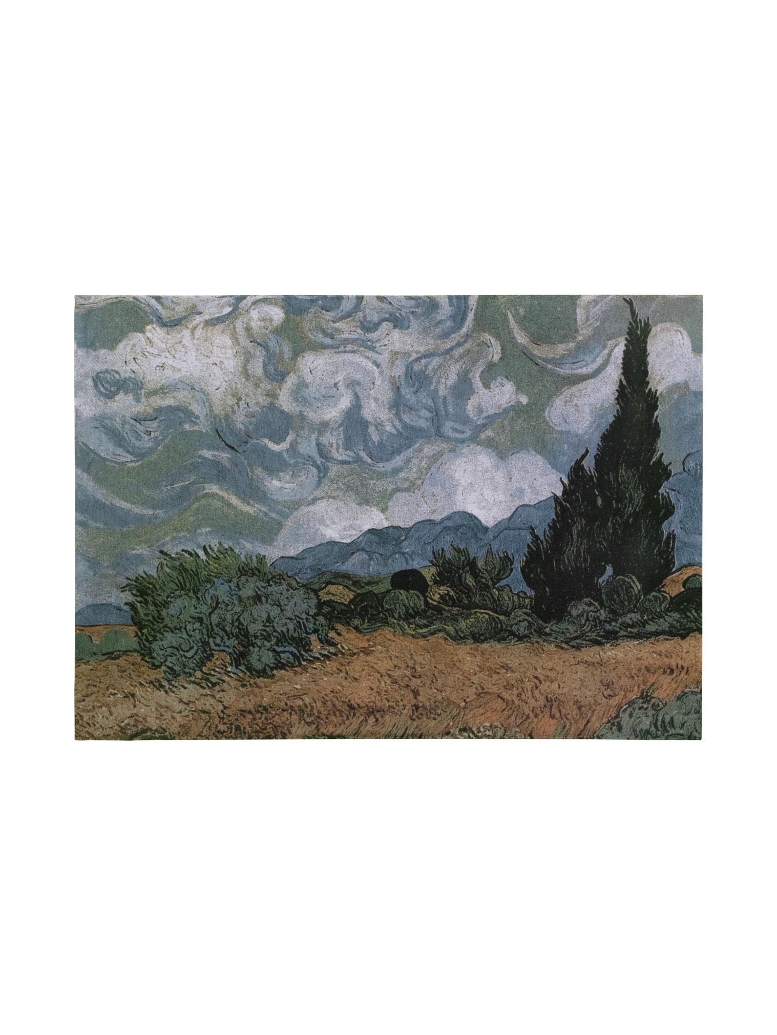 Wheat Field With Cypresses Wall Tapestry