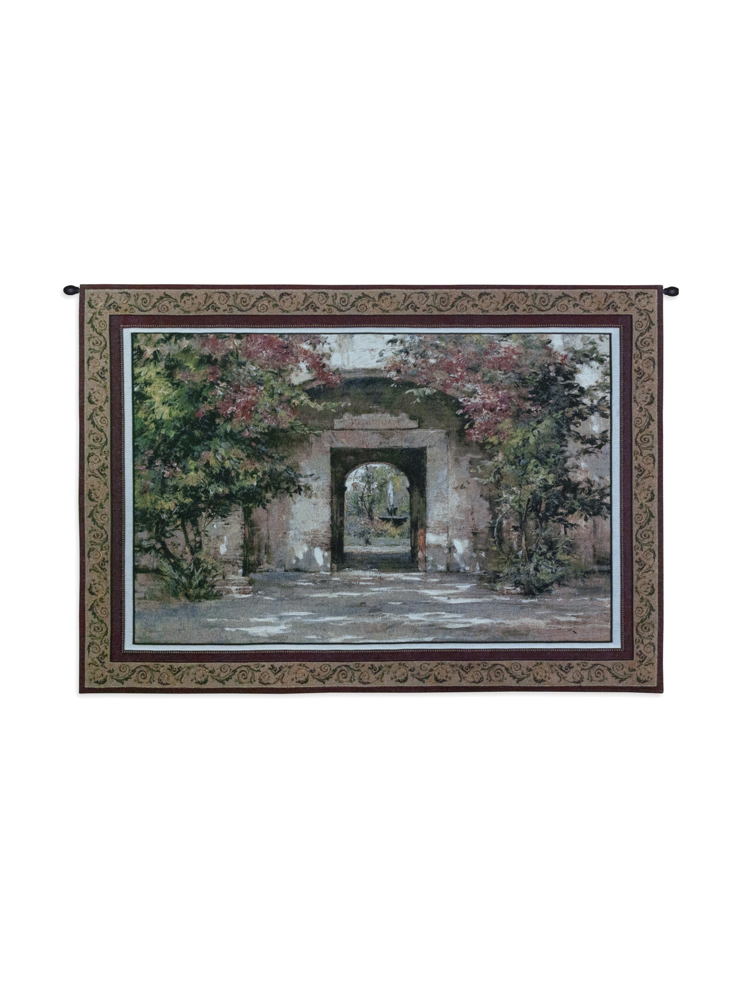 Flowered Doorway Wall Tapestry