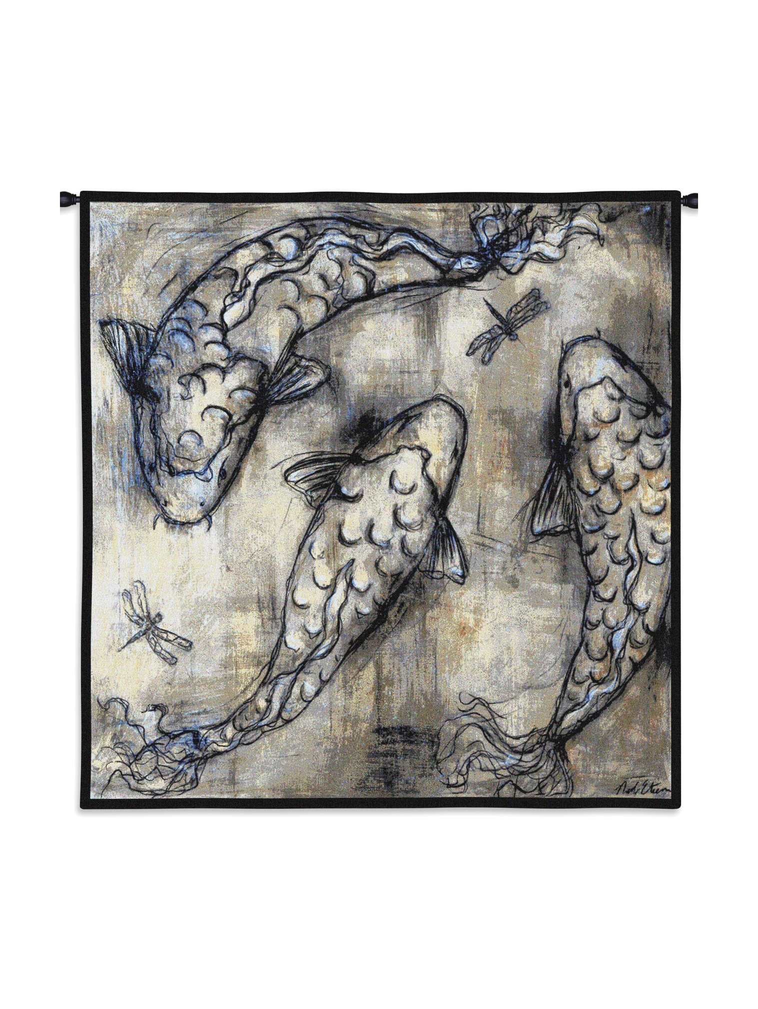 Koi Circle Wall Tapestry