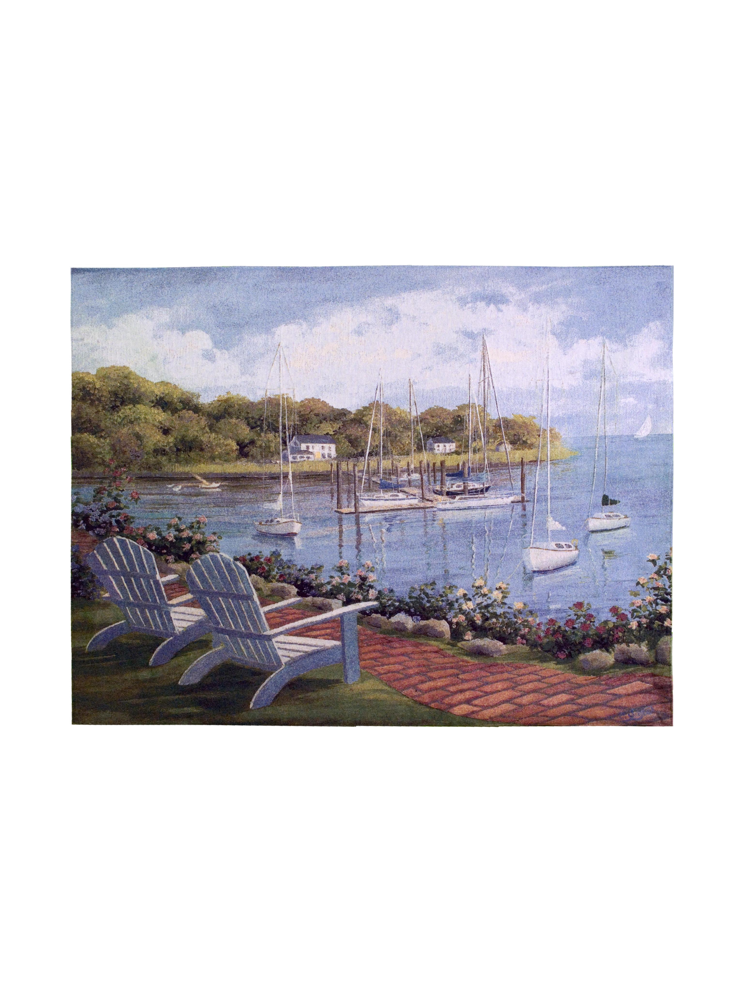 Harborside Reflection Wall Tapestry