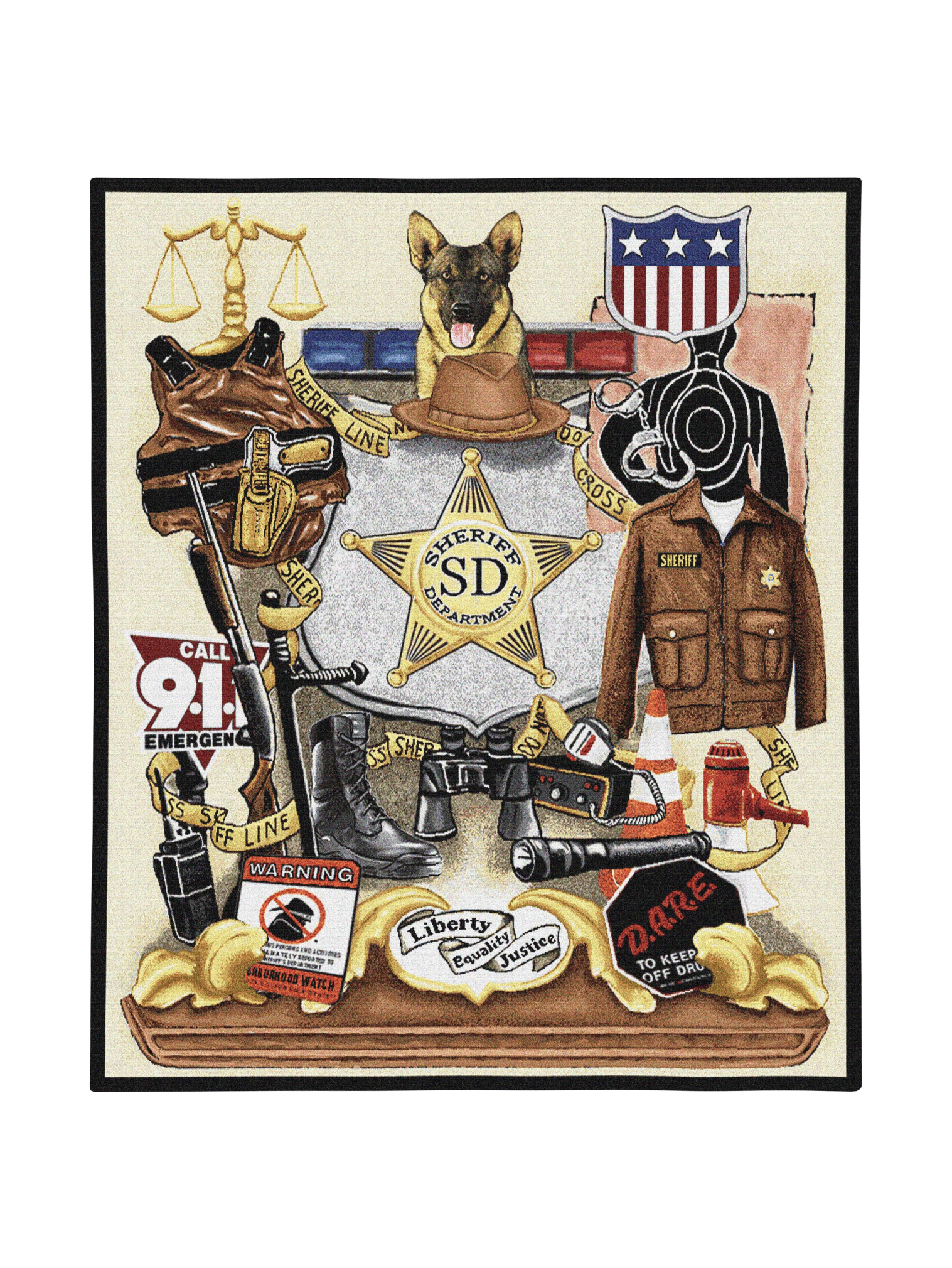 Sheriff Profession Wall Tapestry