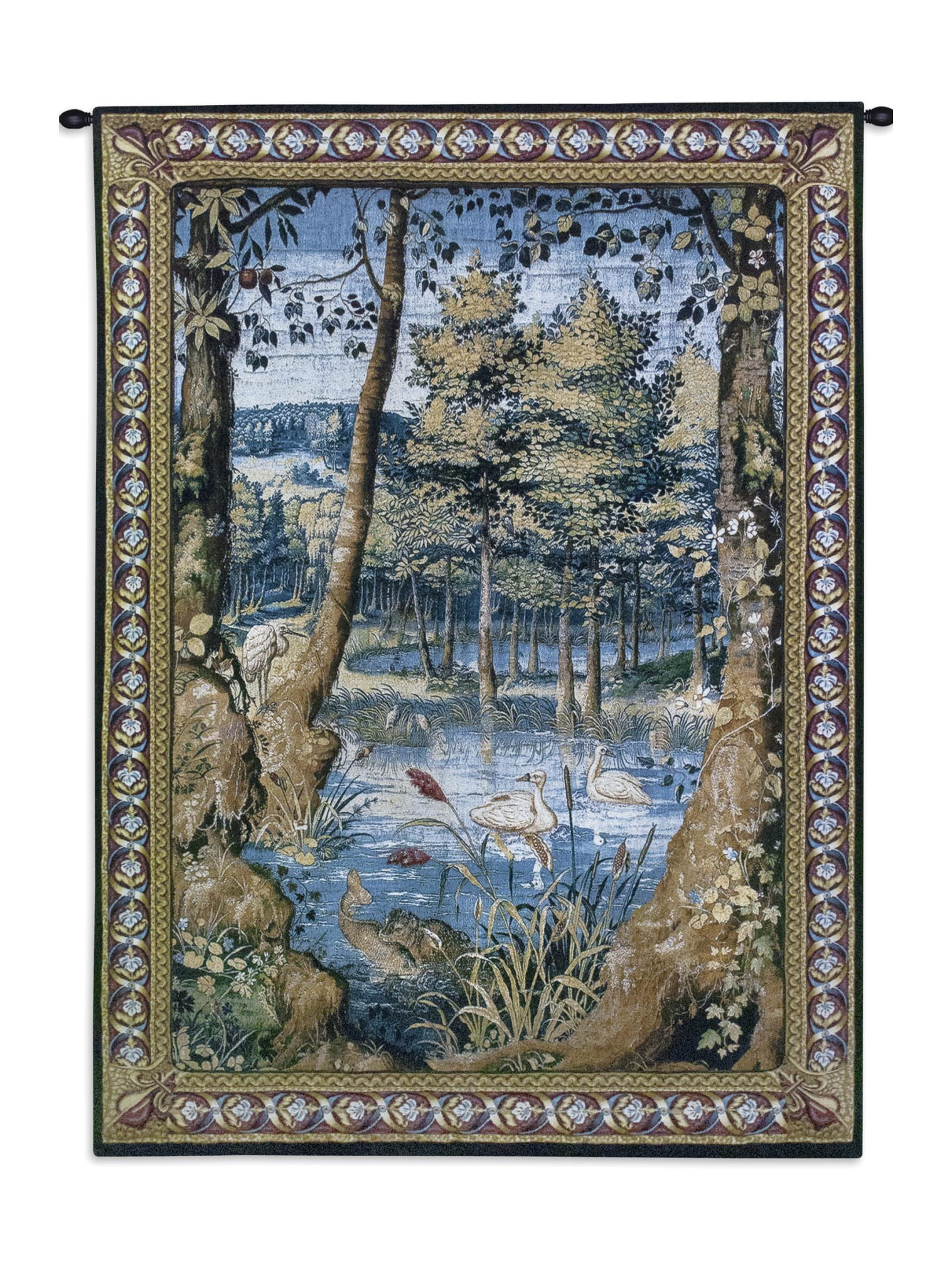 Verdure With Animals Medium Wall Tapestry 2