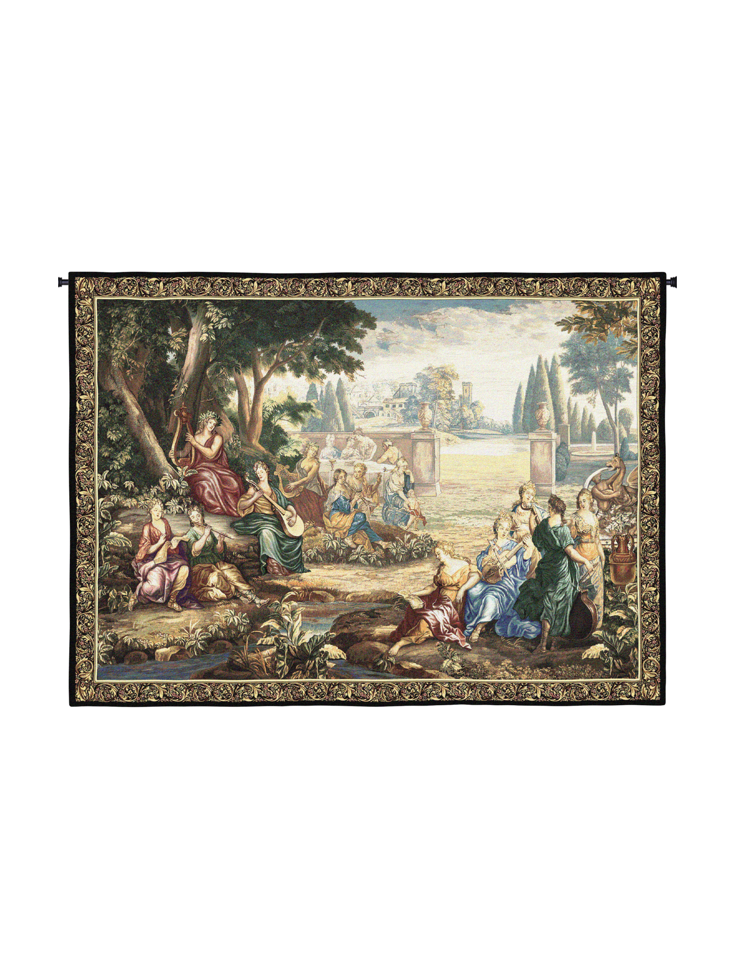 Romantic Pastoral Scene Cotton Wall Tapestry