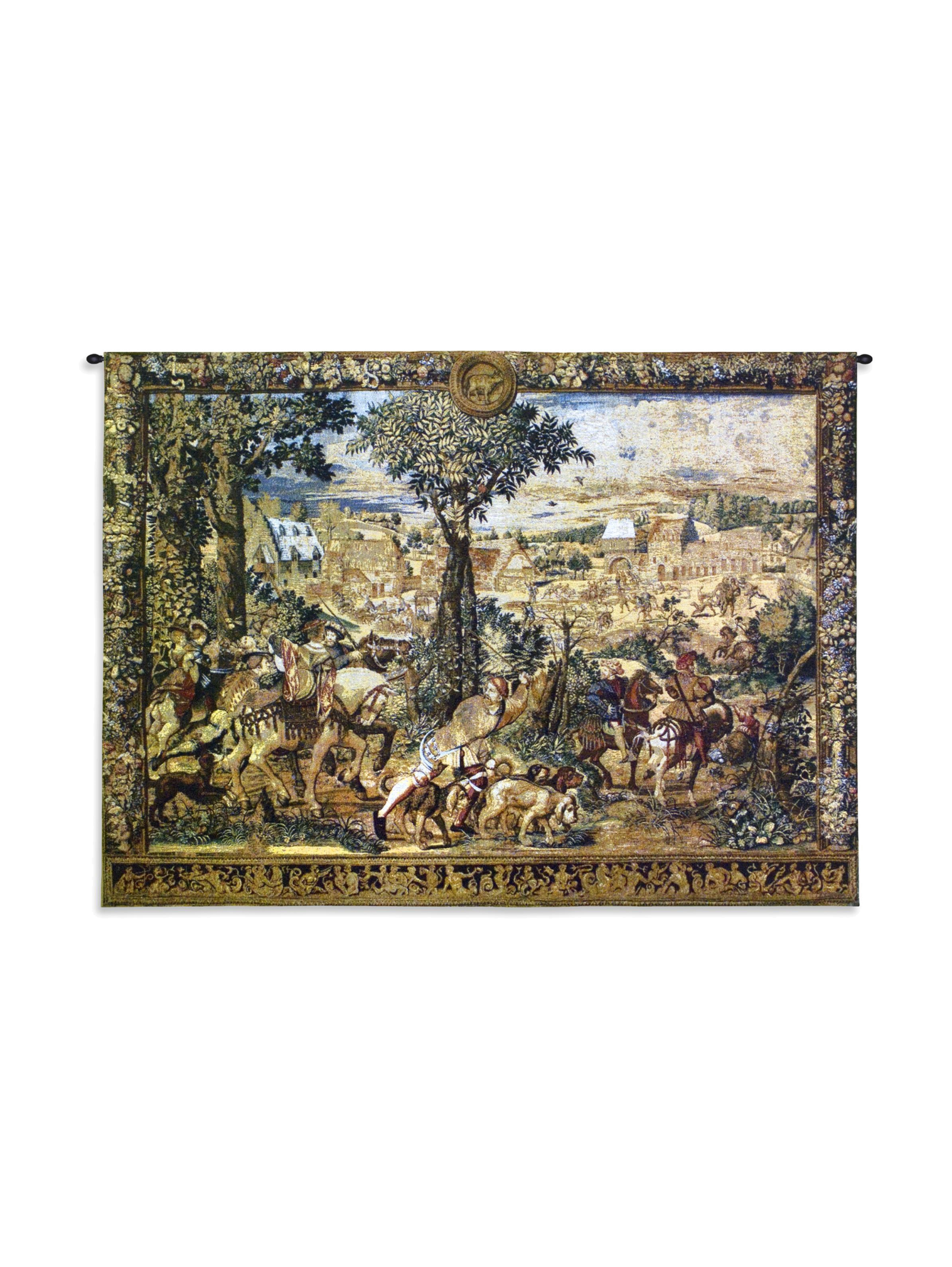 Hunting Parties Of Archduke Maximilian Cotton Wall Tapestry