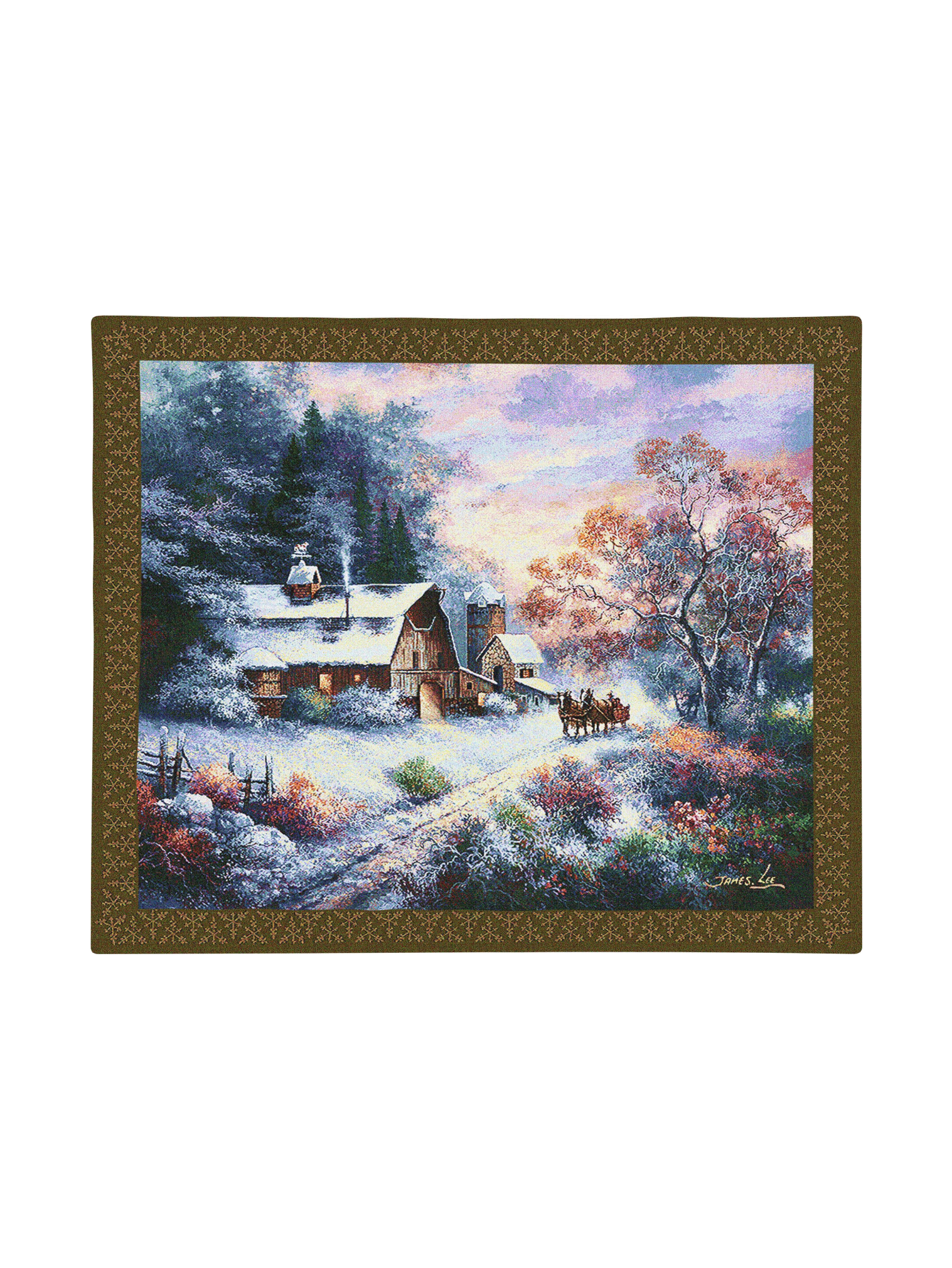 Snowy Evening Wall Tapestry