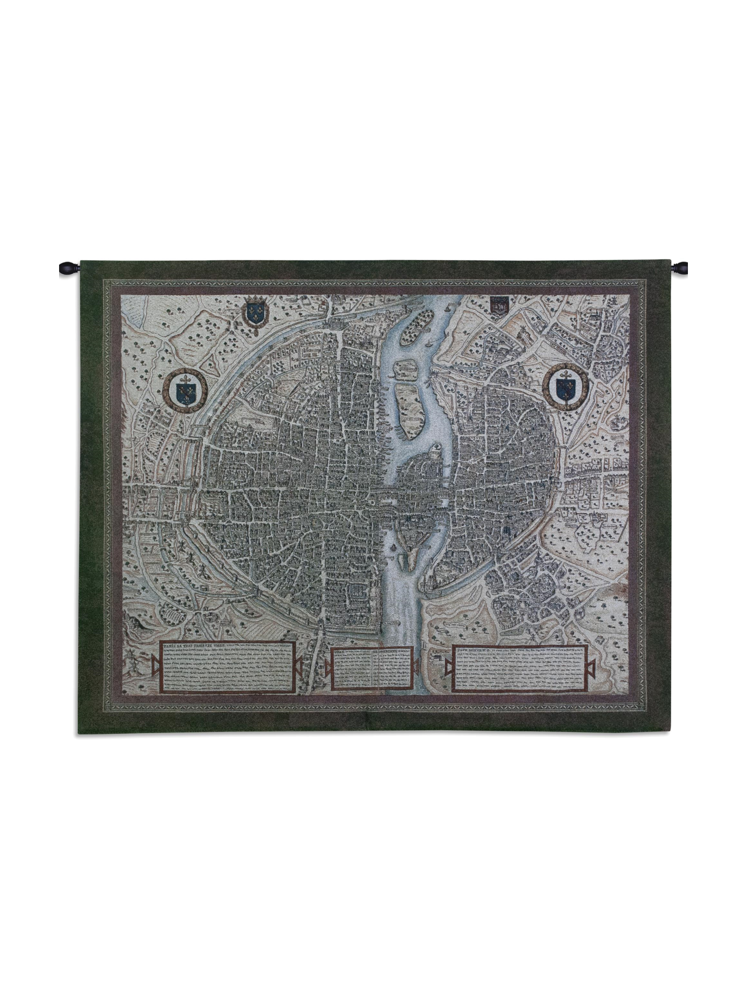Map Of Paris Wall Tapestry