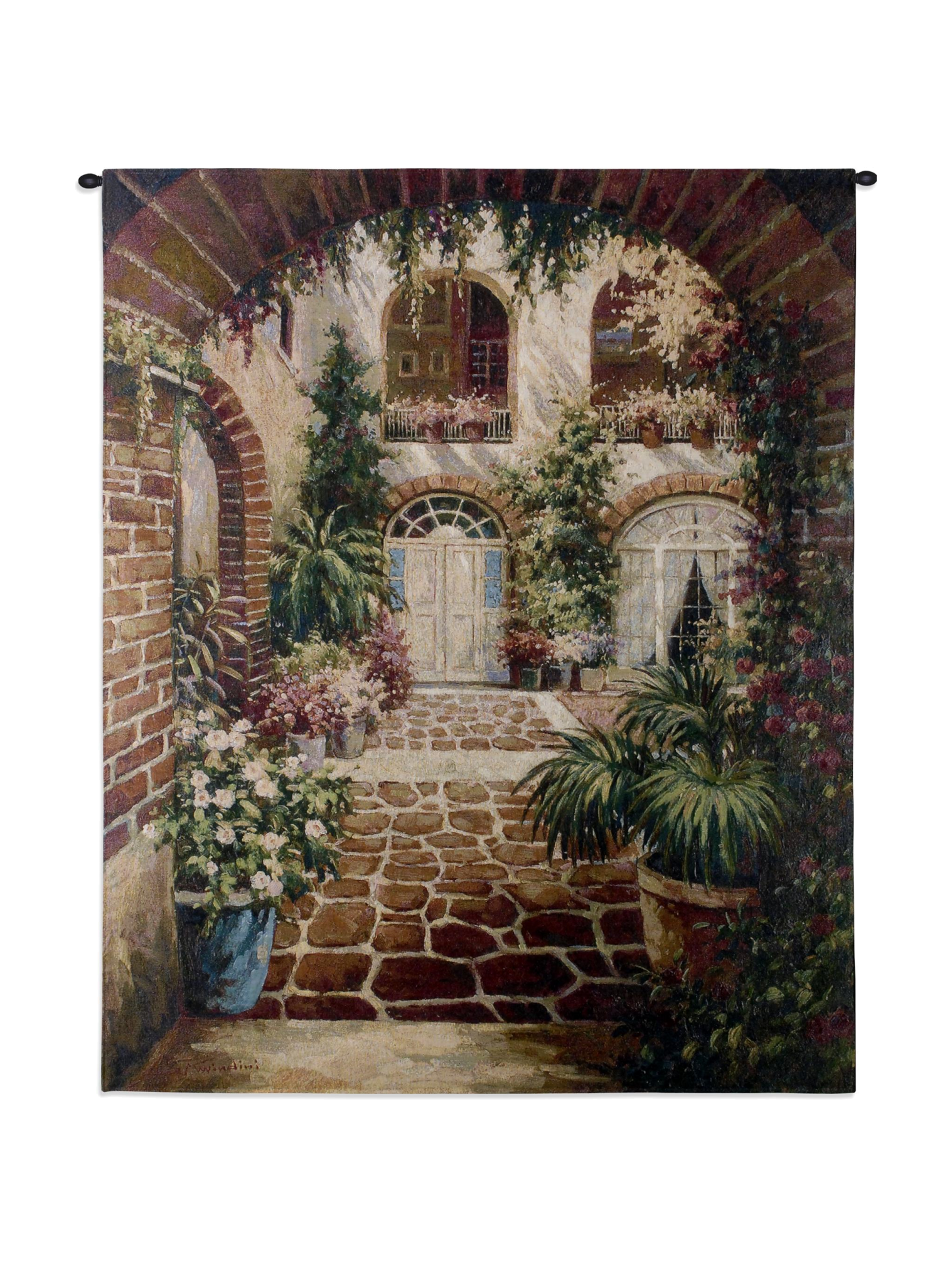 Courtyard Vista Wall Tapestry