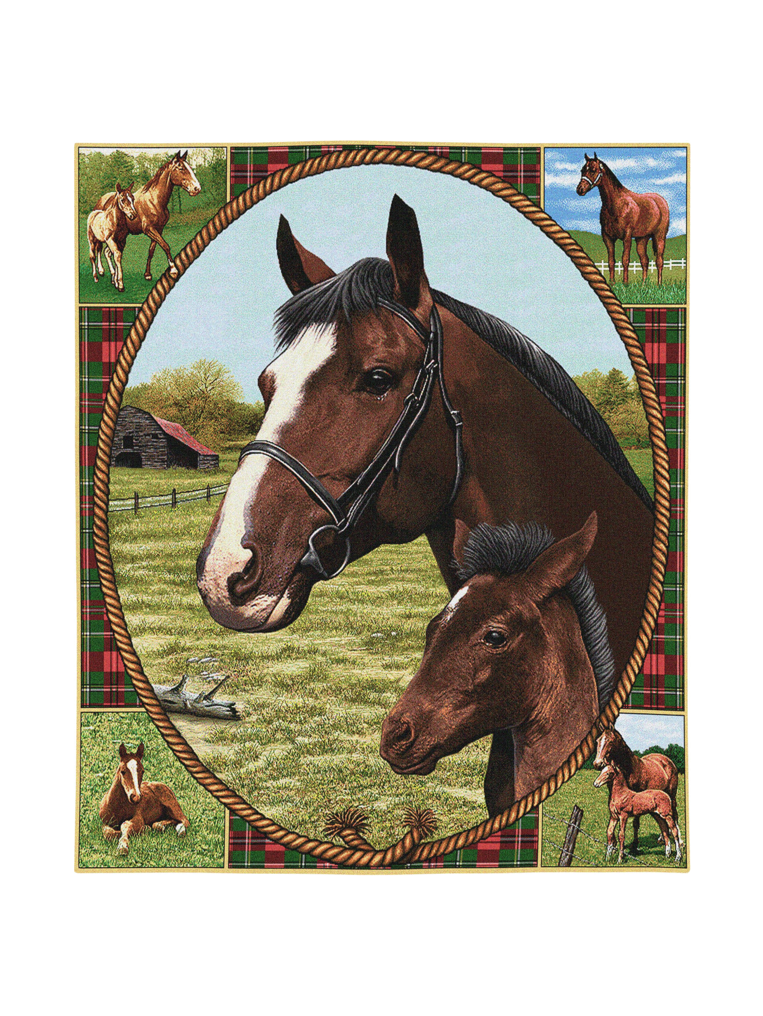 Thoroughbred Mare And Foal Wall Tapestry