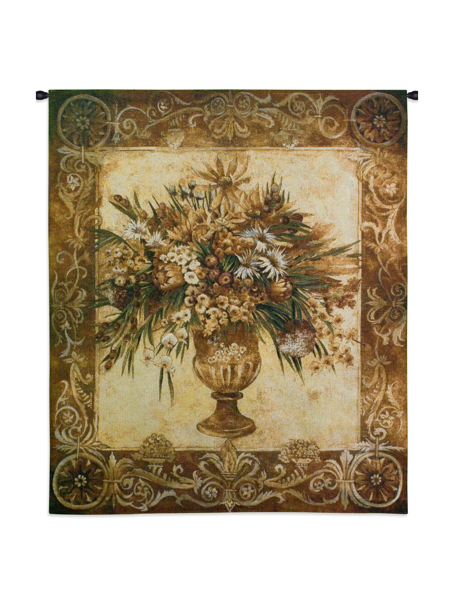 Tuscan Urn Sienna Wall Tapestry
