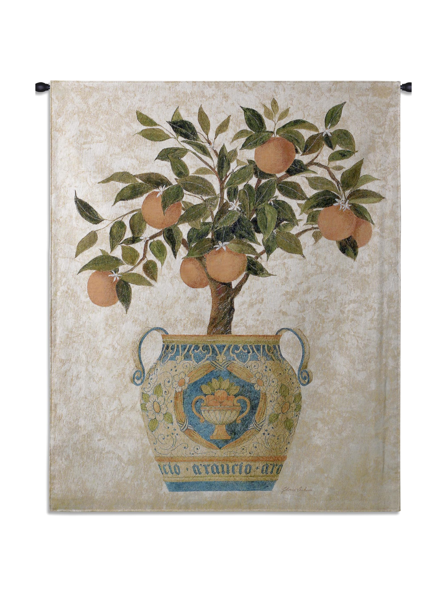 Italian Orange Tree Wall Tapestry