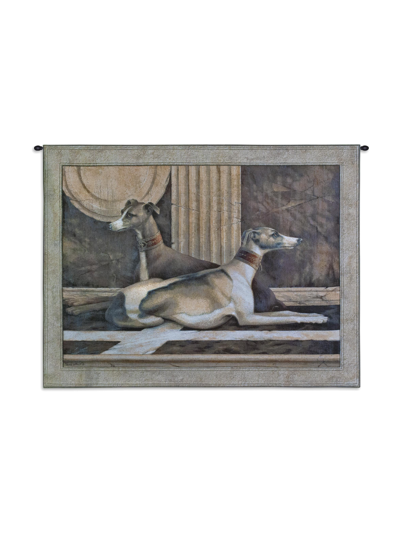 Greyhound Fresco Wall Tapestry