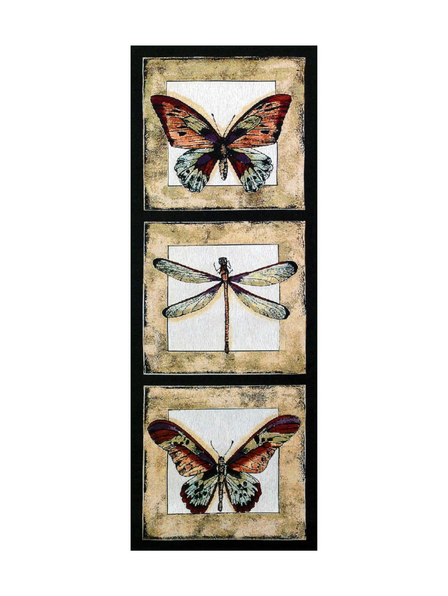 Butterfly Dragonfly I Tapestry Wall Tapestry