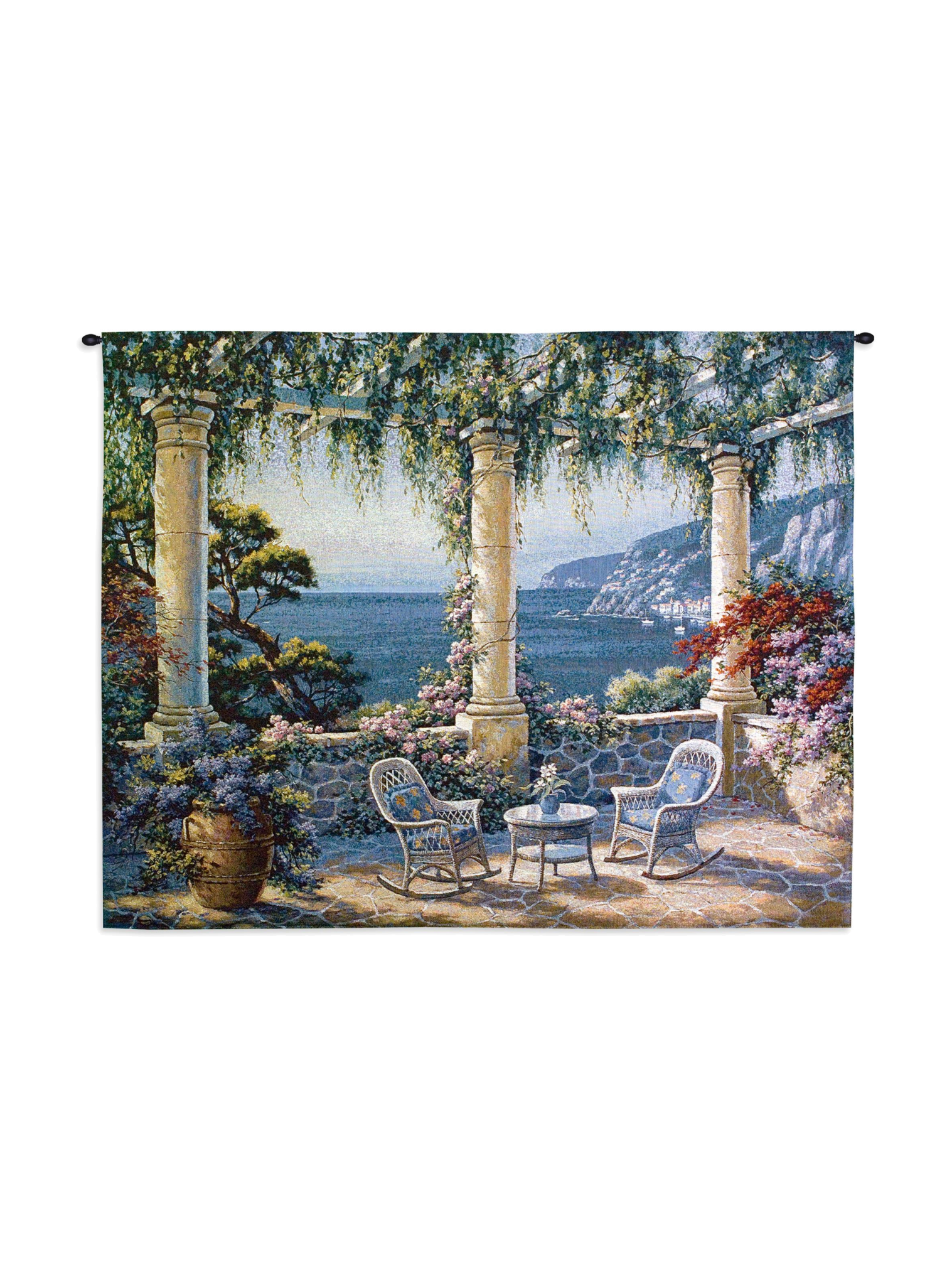 Mediterranean Terrace Wall Tapestry
