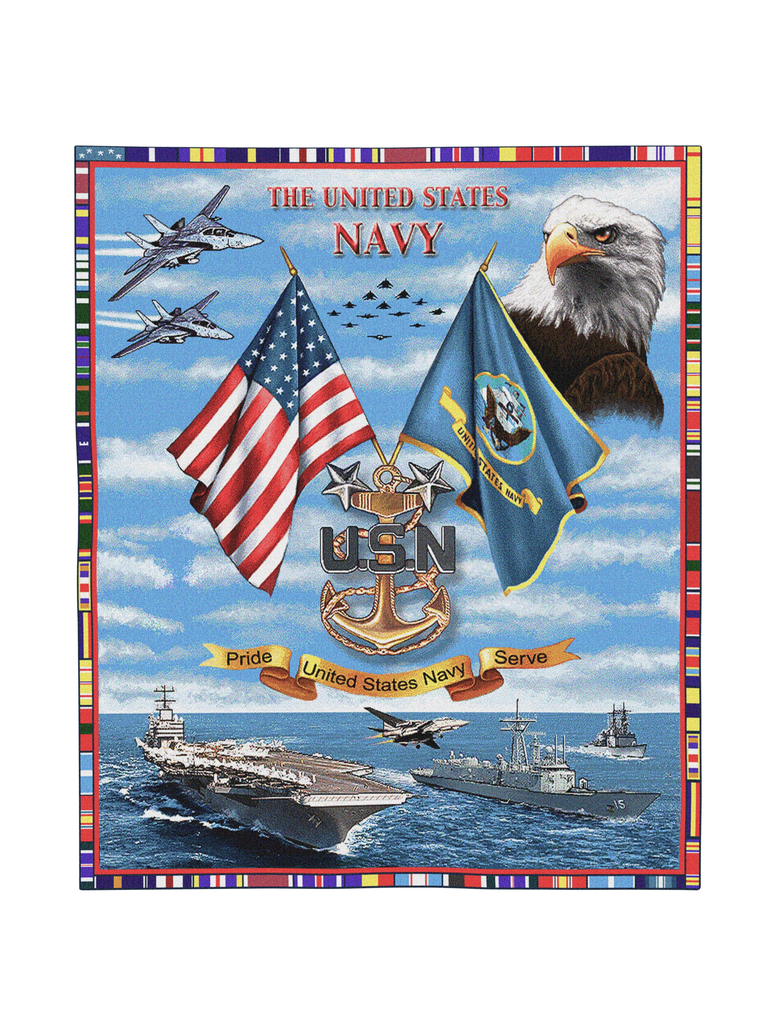 Navy Chiefs Emblem Wall Tapestry