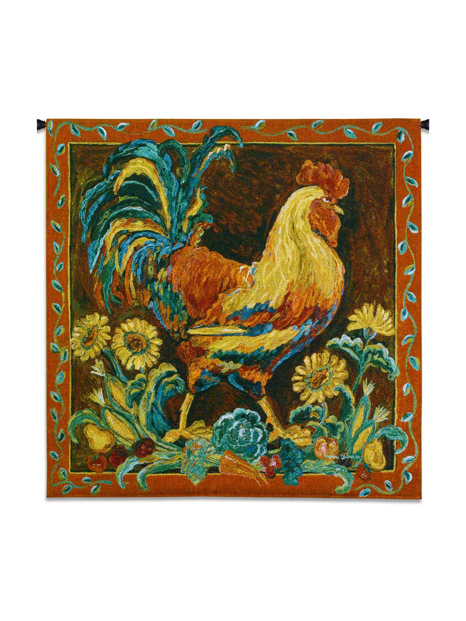 Rooster Rustic Wall Tapestry