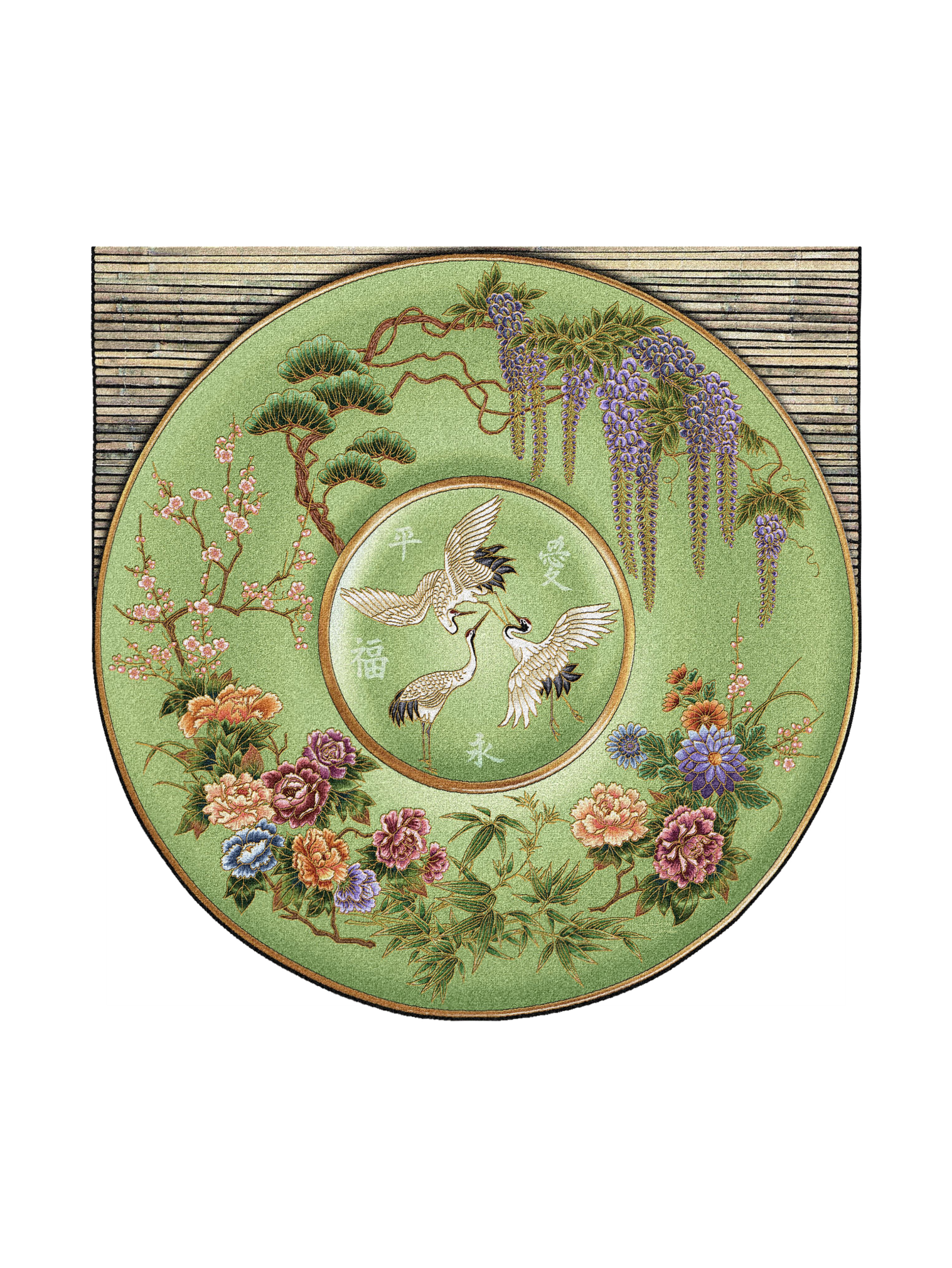 Cloisonne Jade Wall Tapestry
