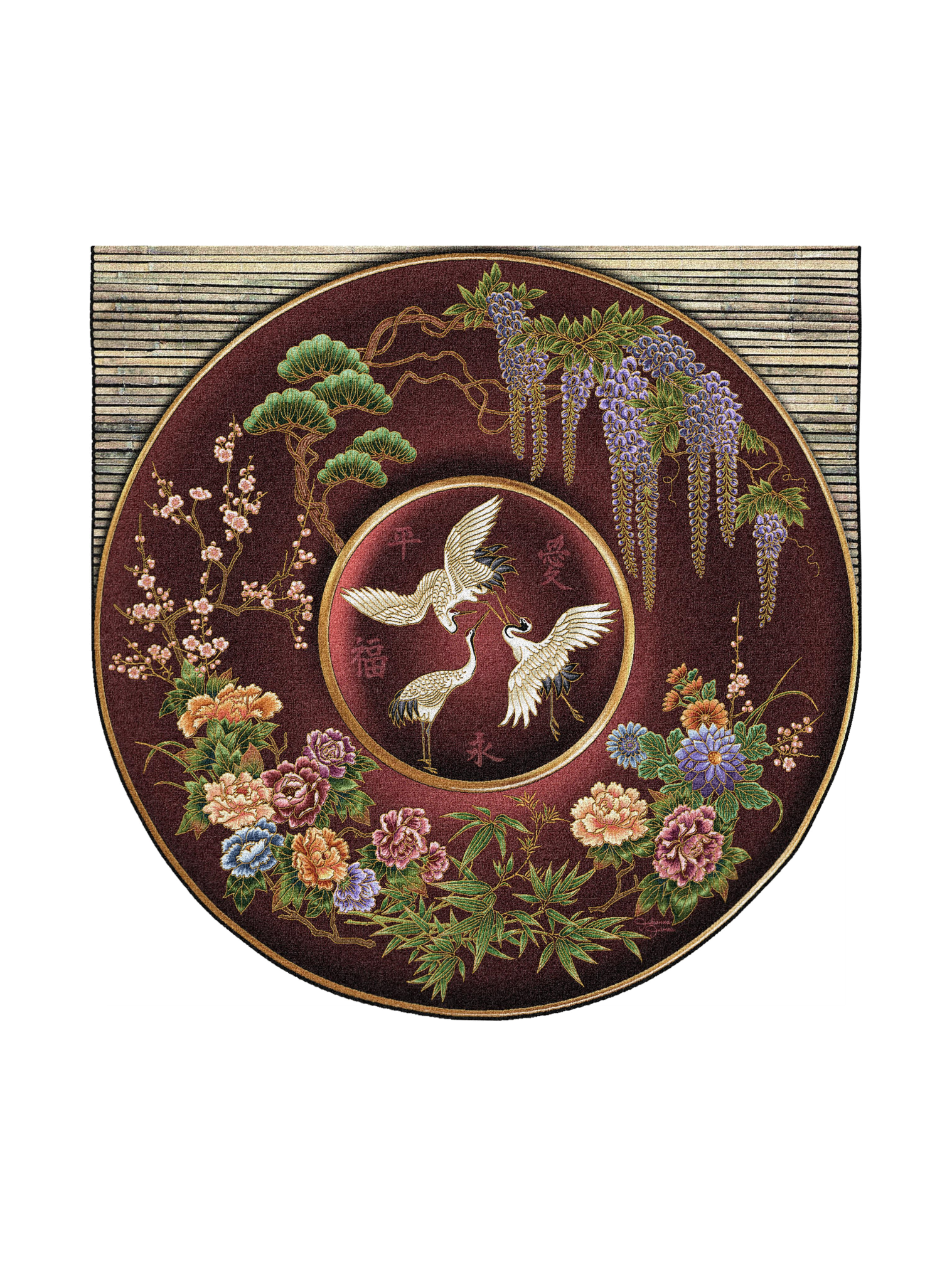 Cloisonne Ruby Wall Tapestry