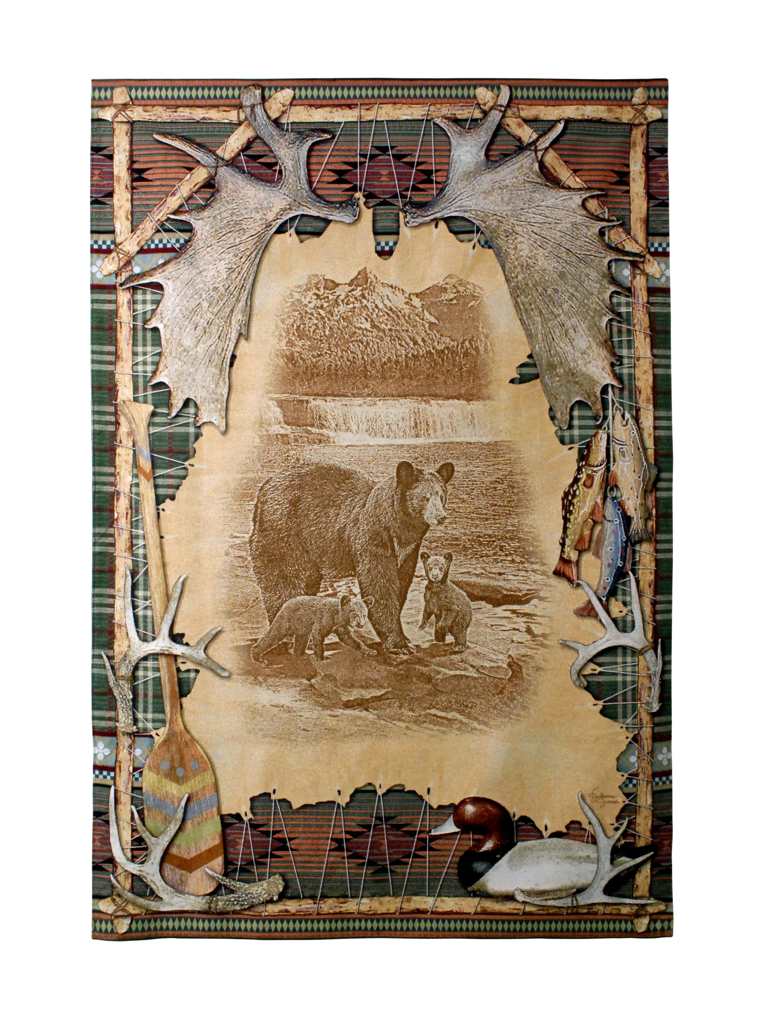 Antler Lodge Wall Tapestry