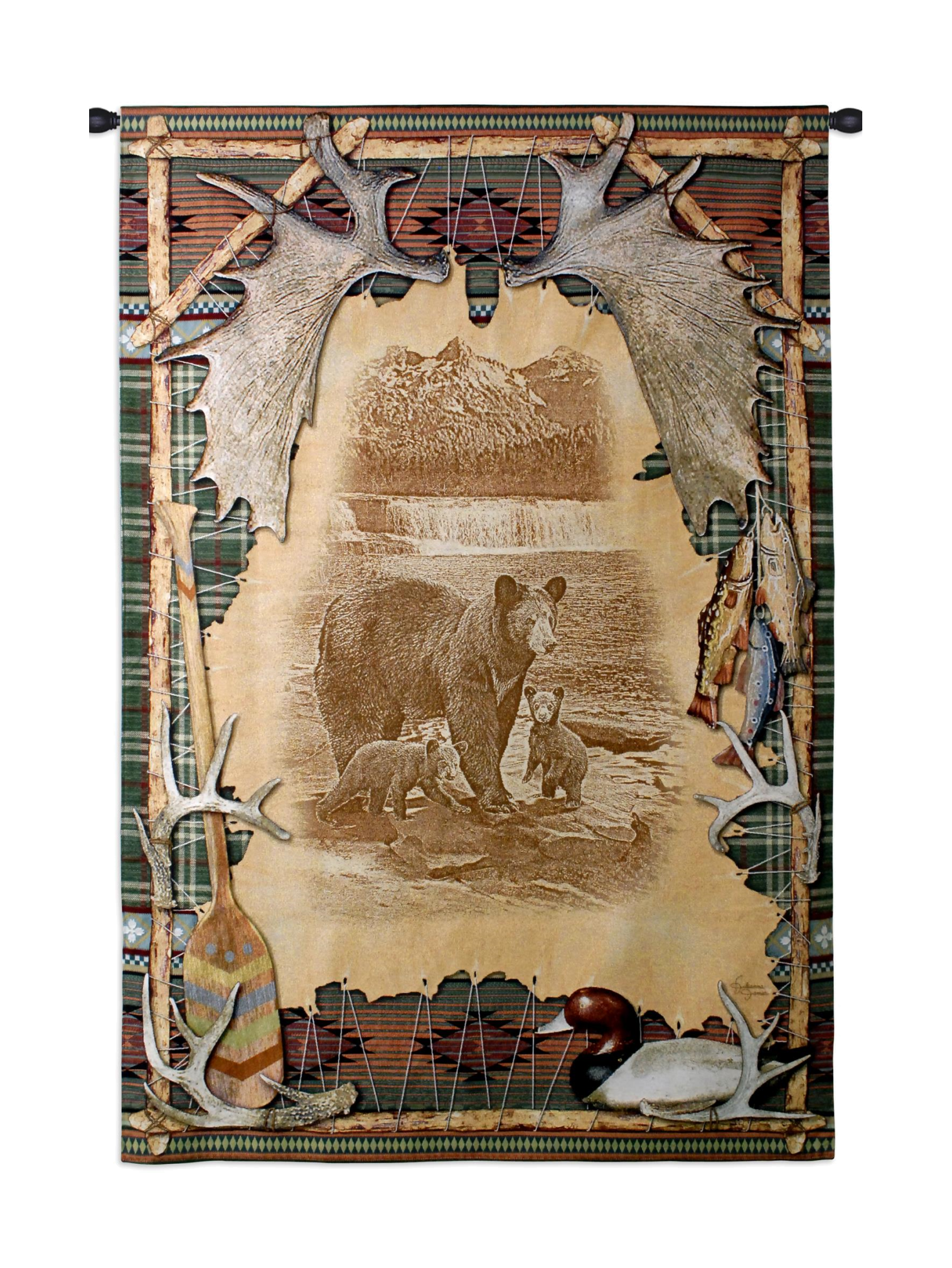Antler Lodge Wall Tapestry