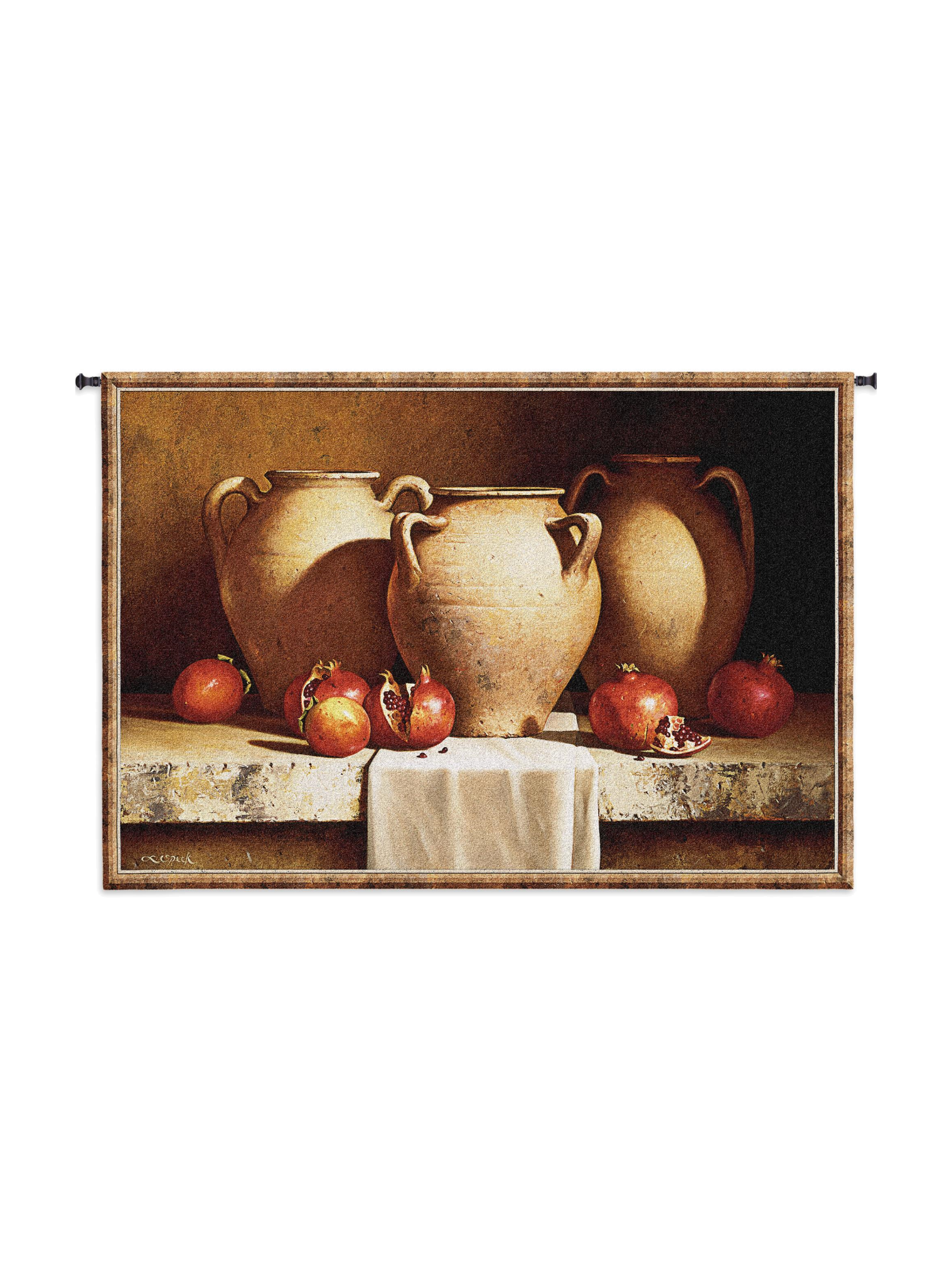 Urns With Pomegranates Wall Tapestry
