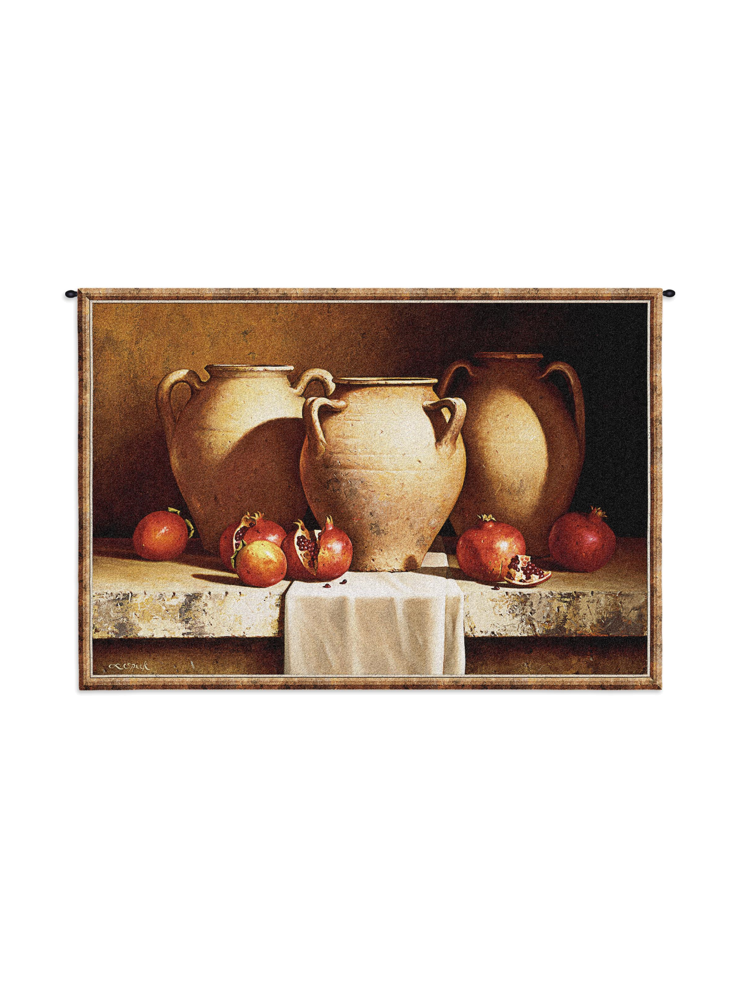 Urns With Pomegranates Wall Tapestry