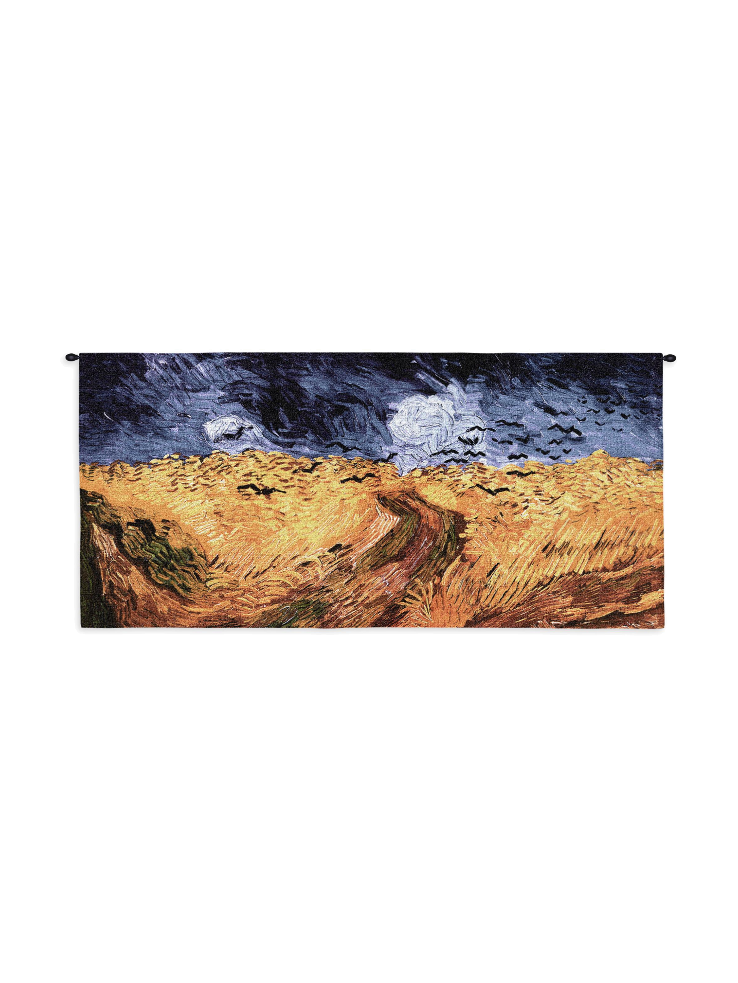 Wheat Field With Crows Wall Tapestry