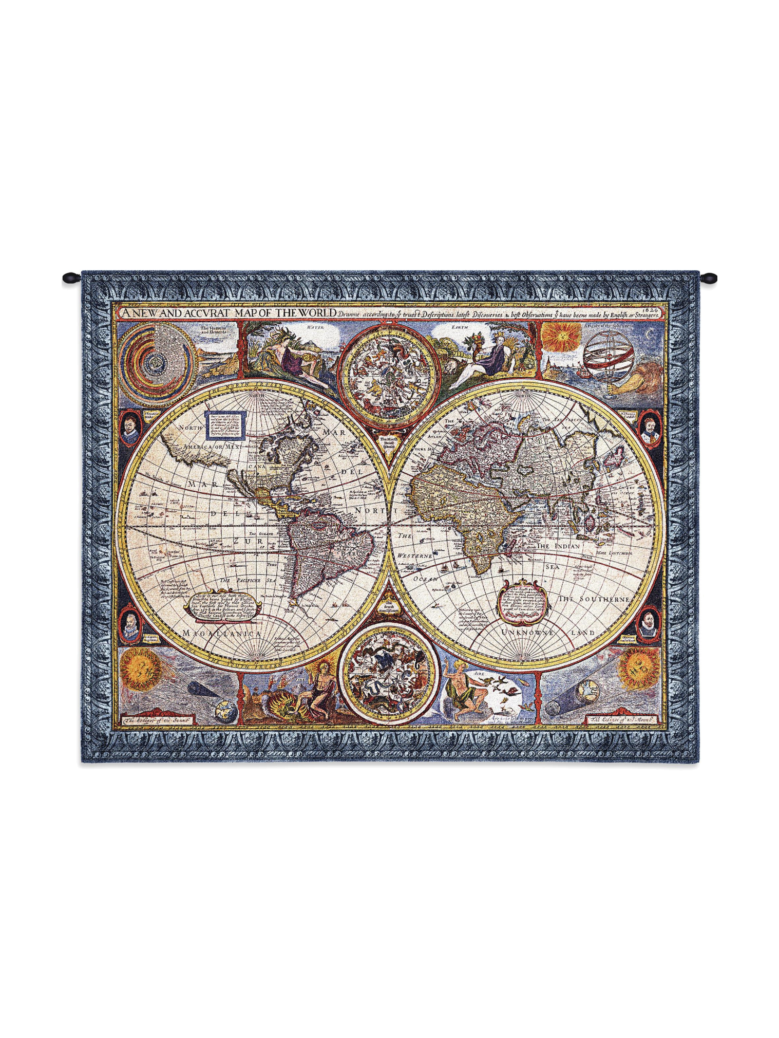 A New And Accurate Map Wall Tapestry