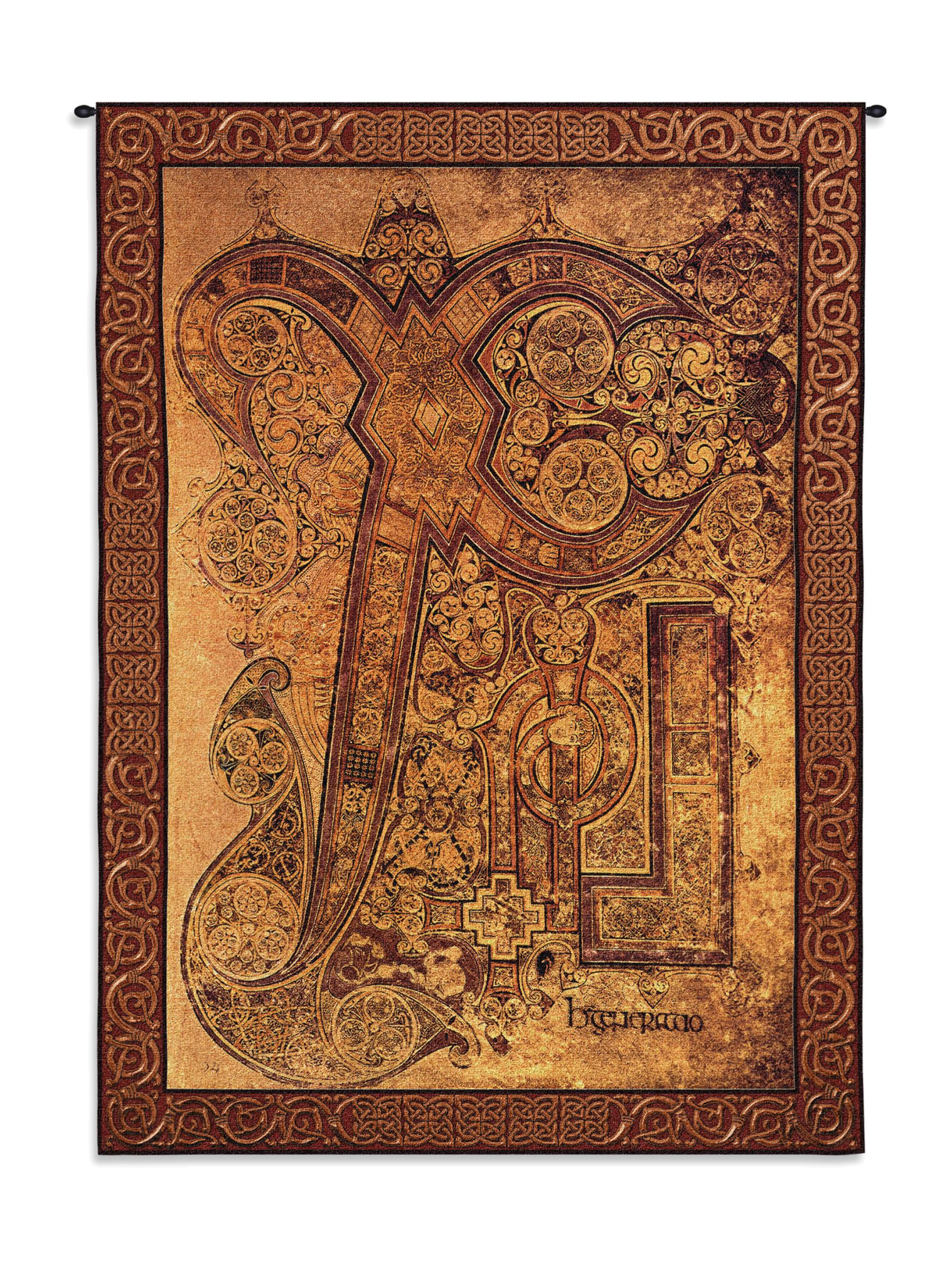 Book Of Kells Chi Rho Illumination Wall Tapestry