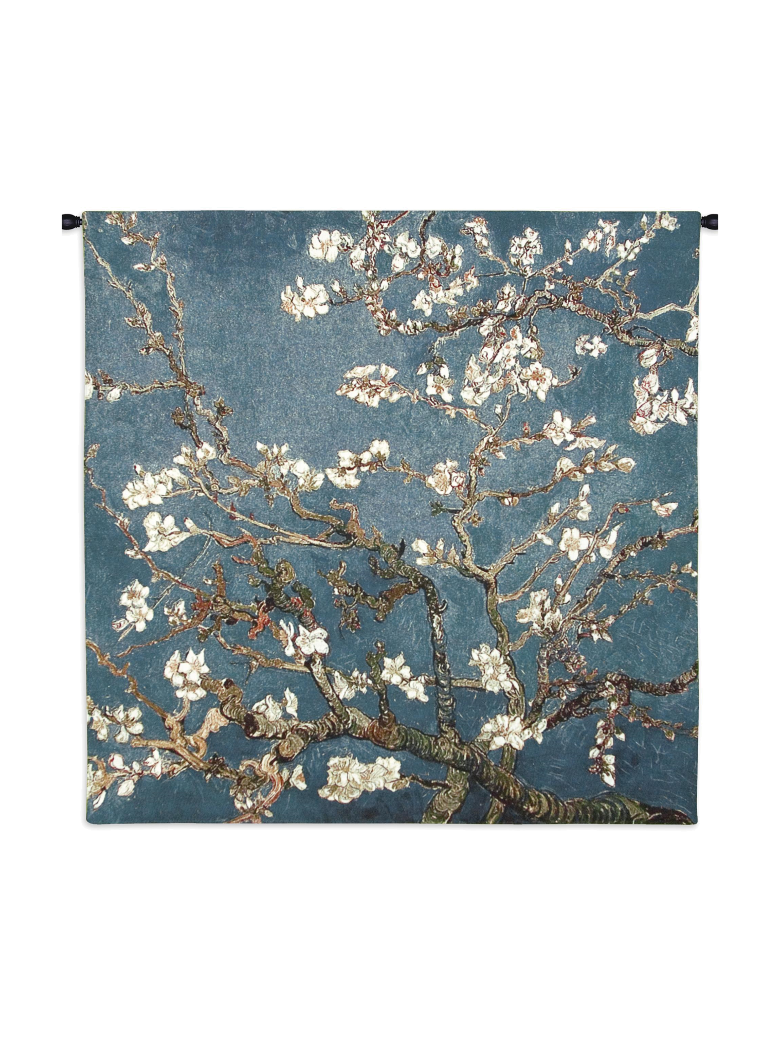 Blossoming Almond Tree Wall Tapestry