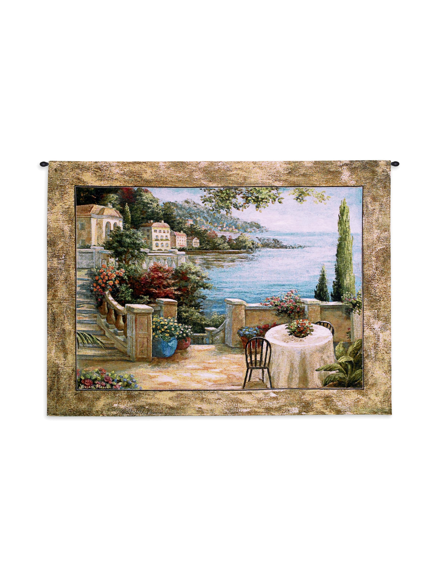Mediterranean Terrace Ii Wall Tapestry