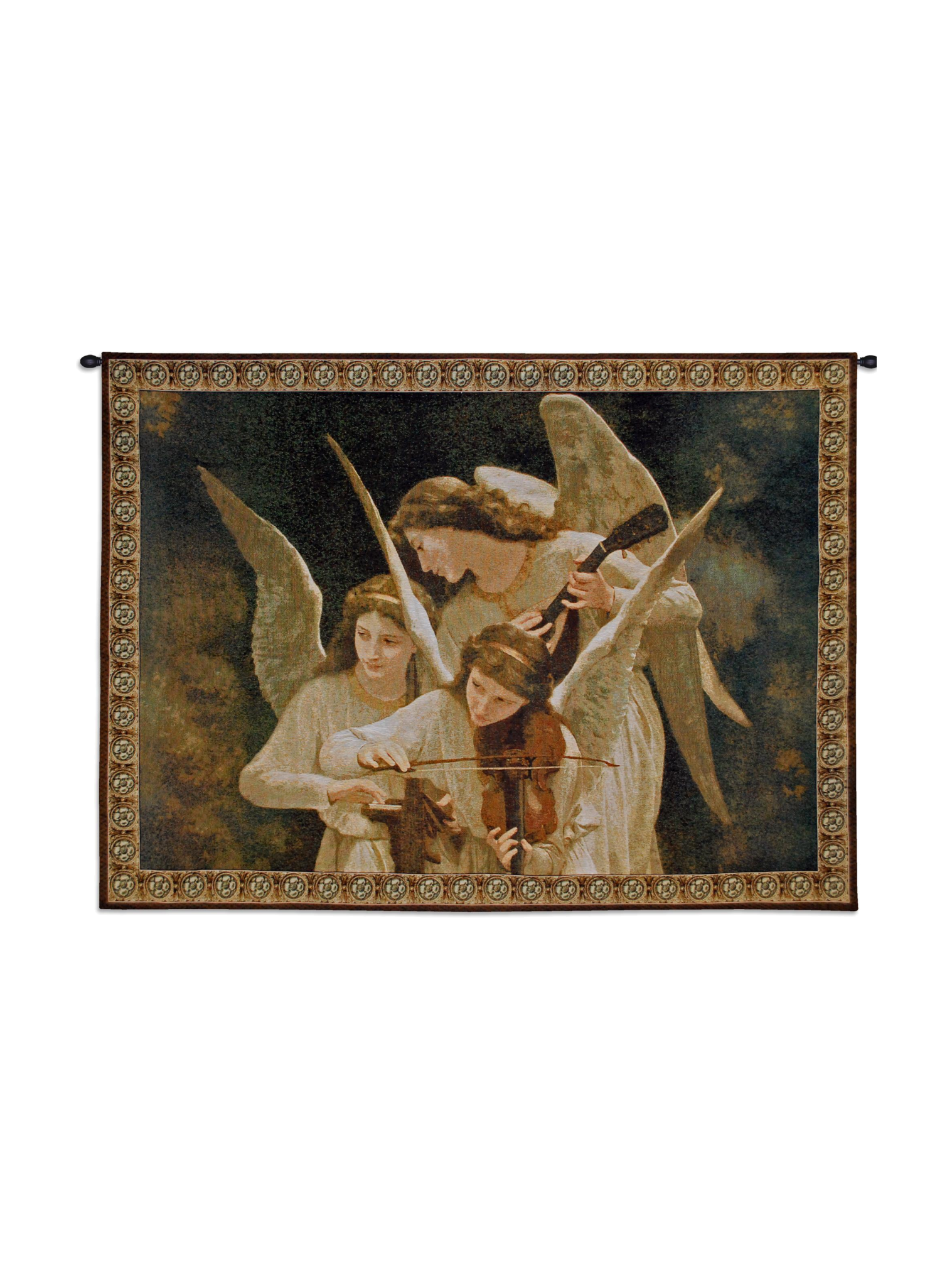 Angels Playing Violin Wall Tapestry