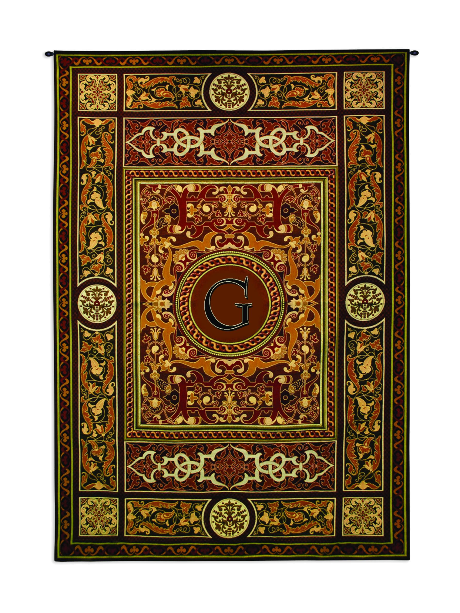 Monogram Medallion G Wall Tapestry