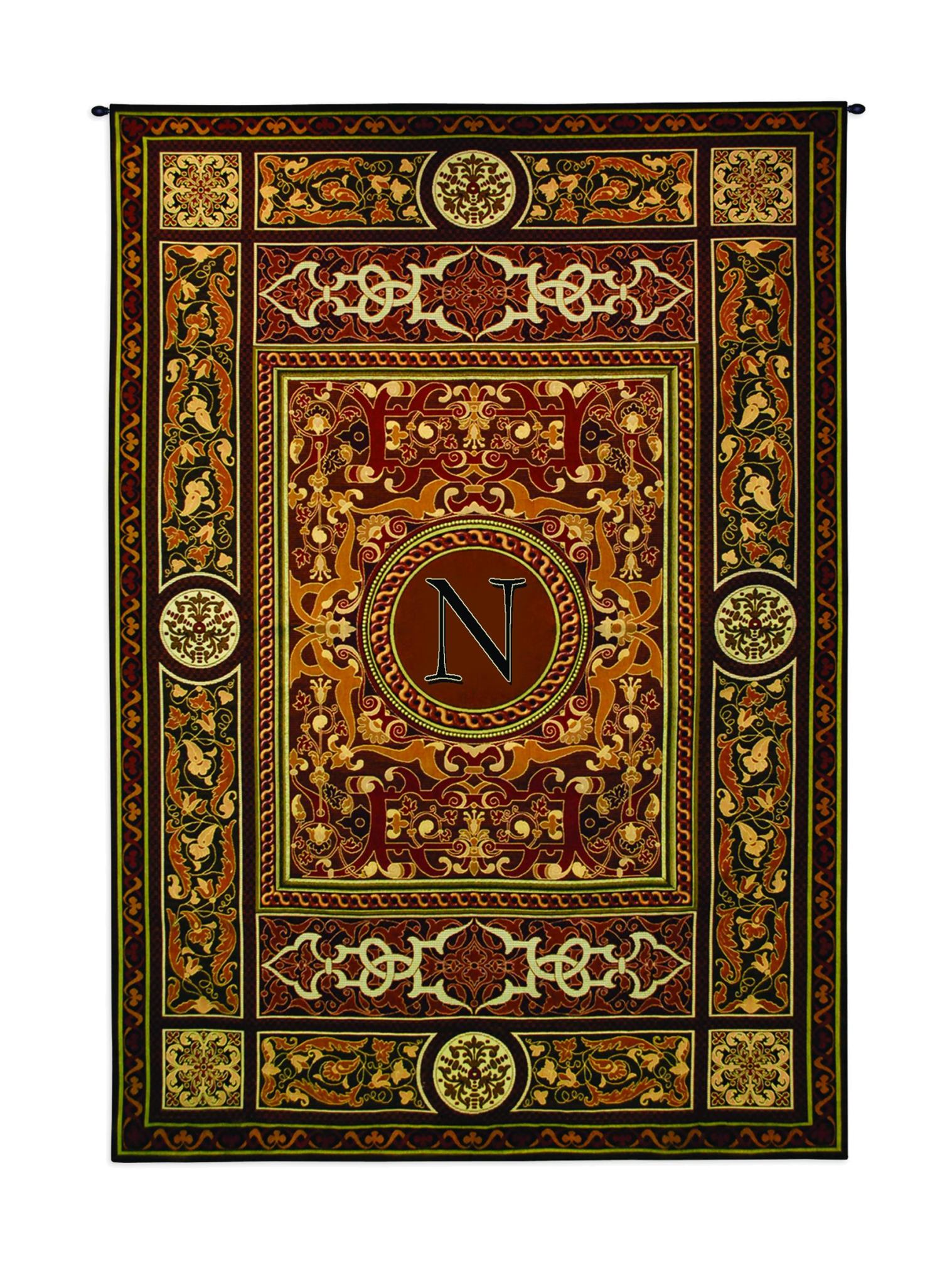 Monogram Medallion N Wall Tapestry