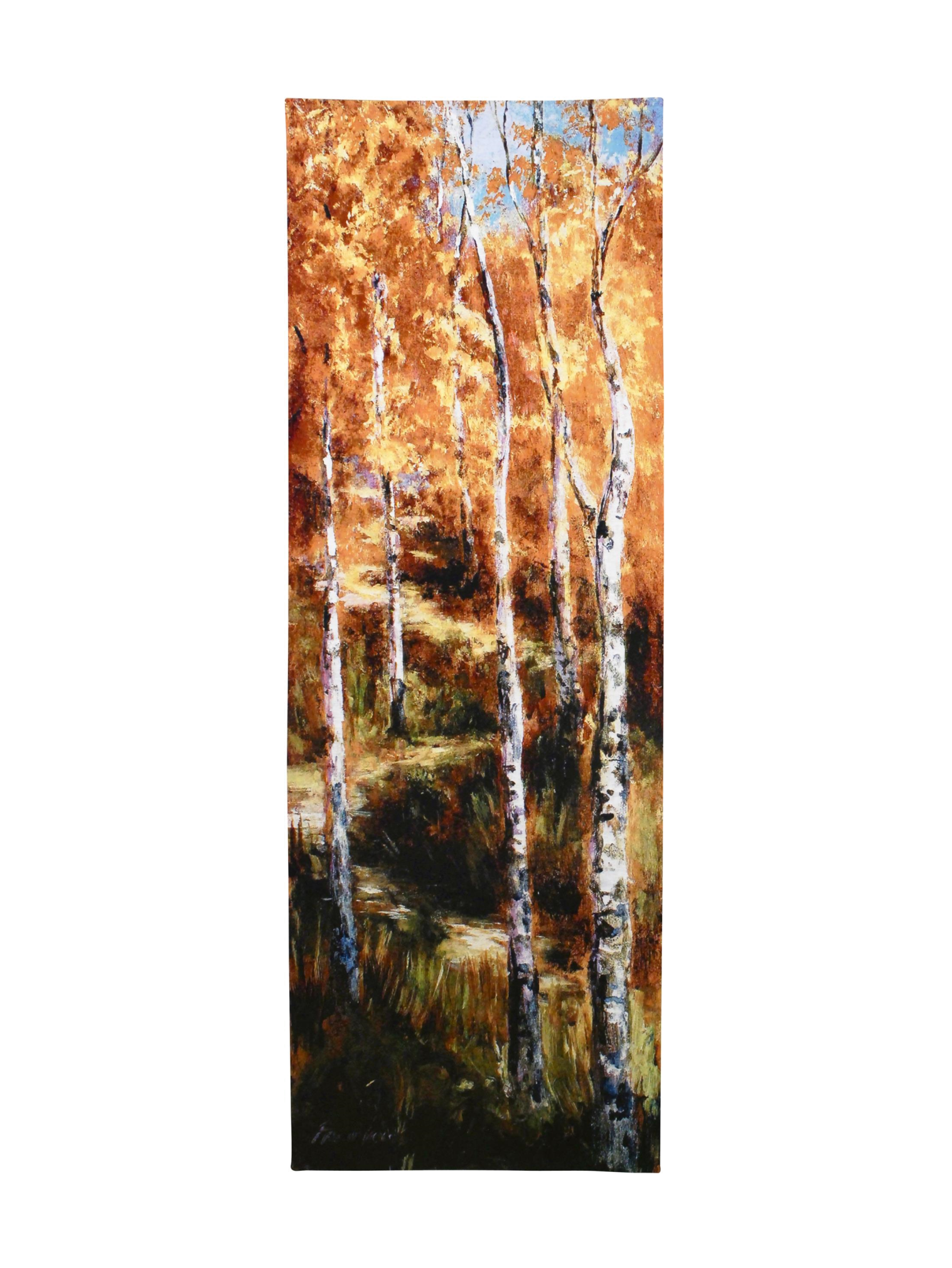 Autumn Birch Path Wall Tapestry