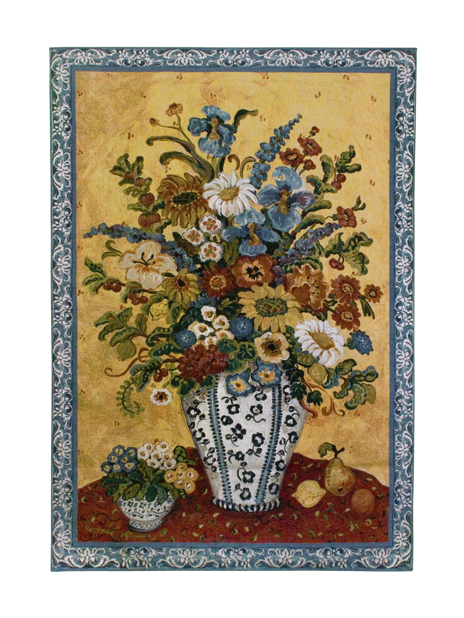 Suzanne's Blue And White Small Wall Tapestry