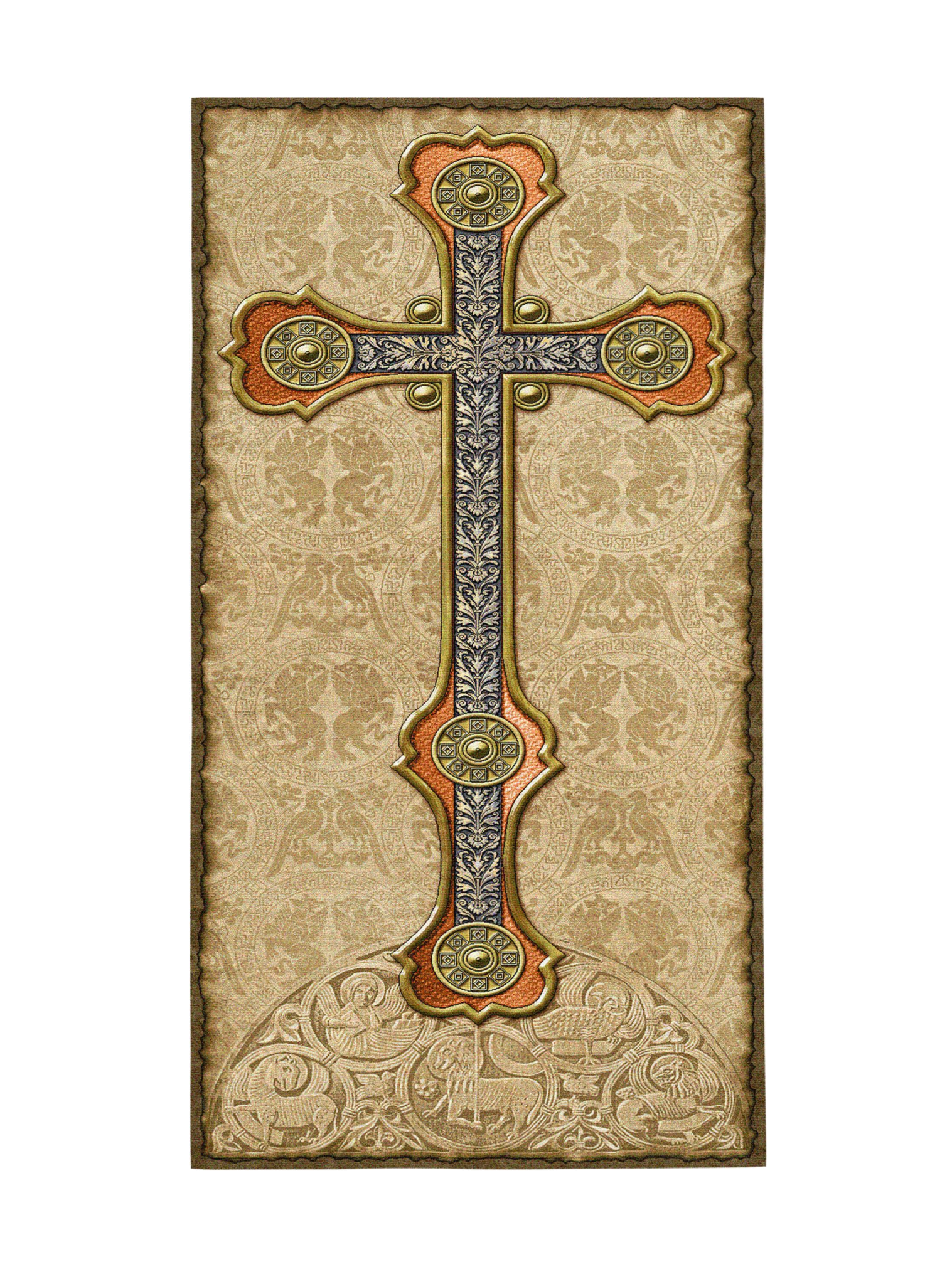 Vertical Cross Wall Tapestry