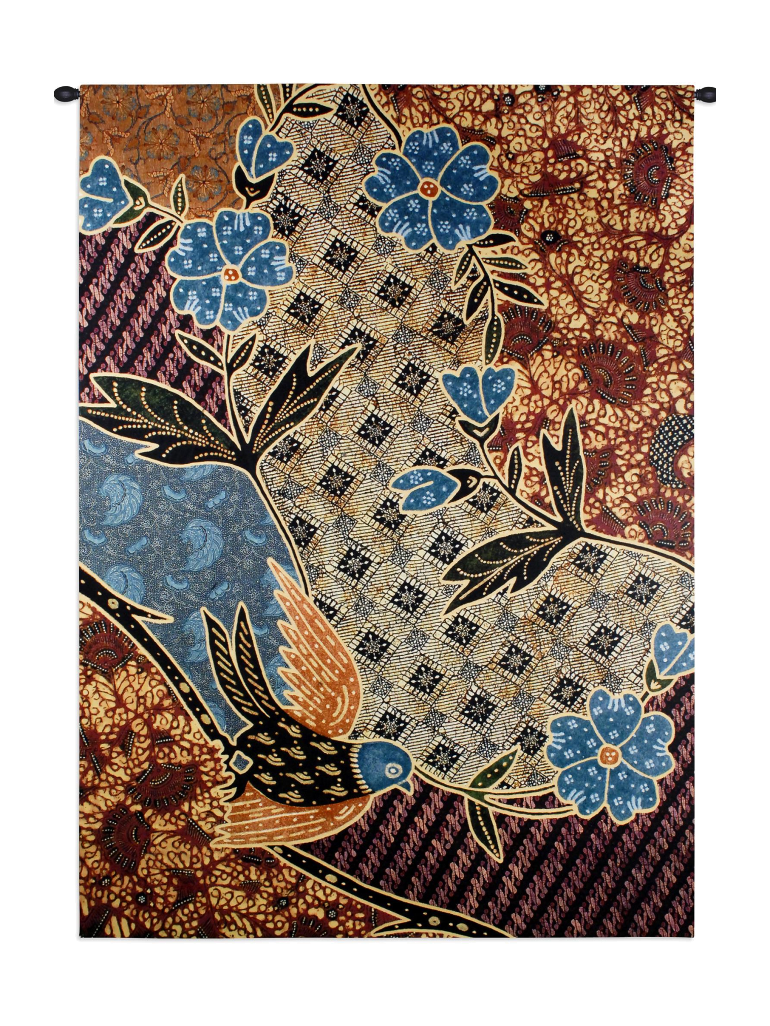 Batik Floral Wall Tapestry