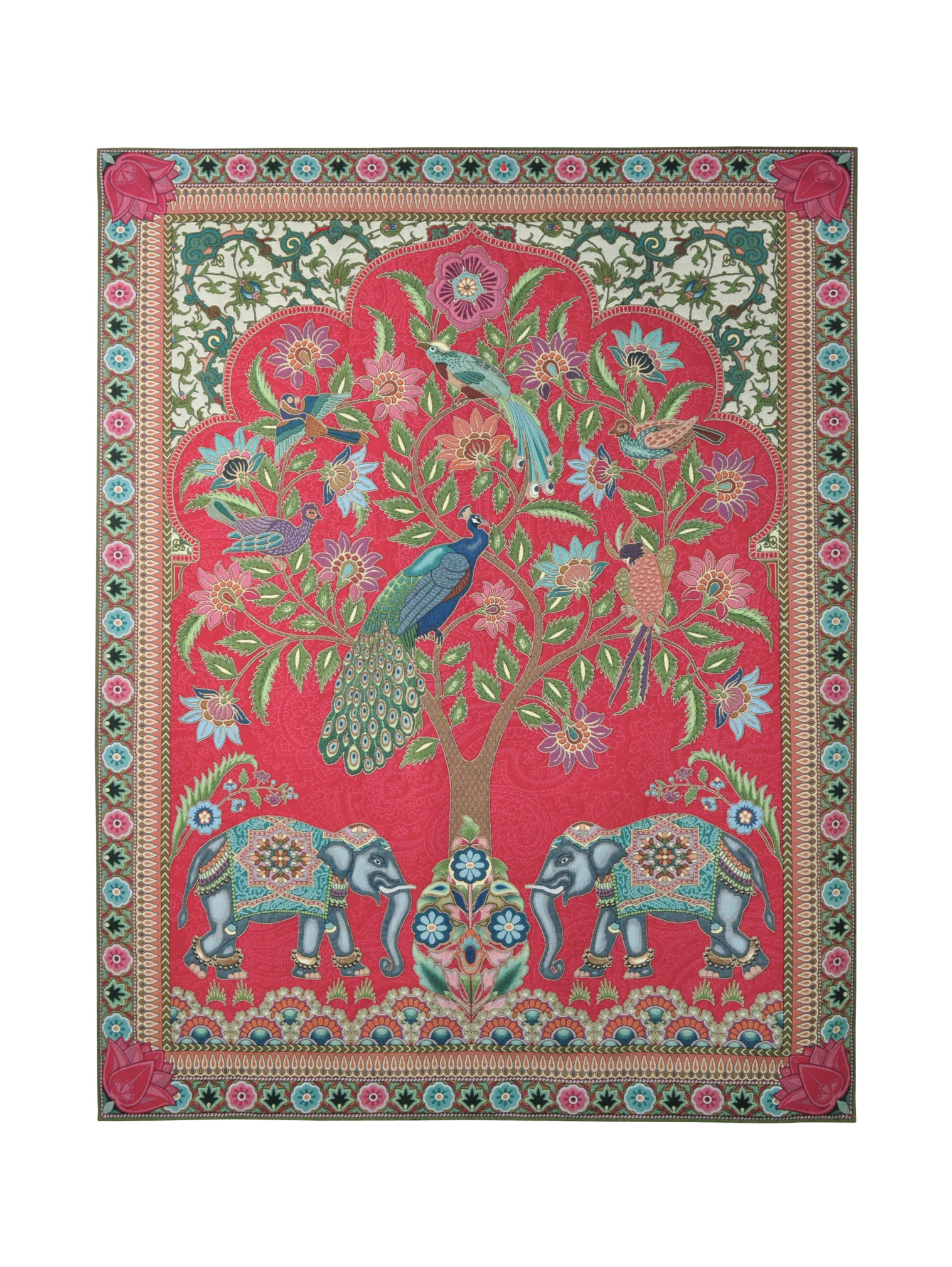 Asian Elephants Wall Tapestry