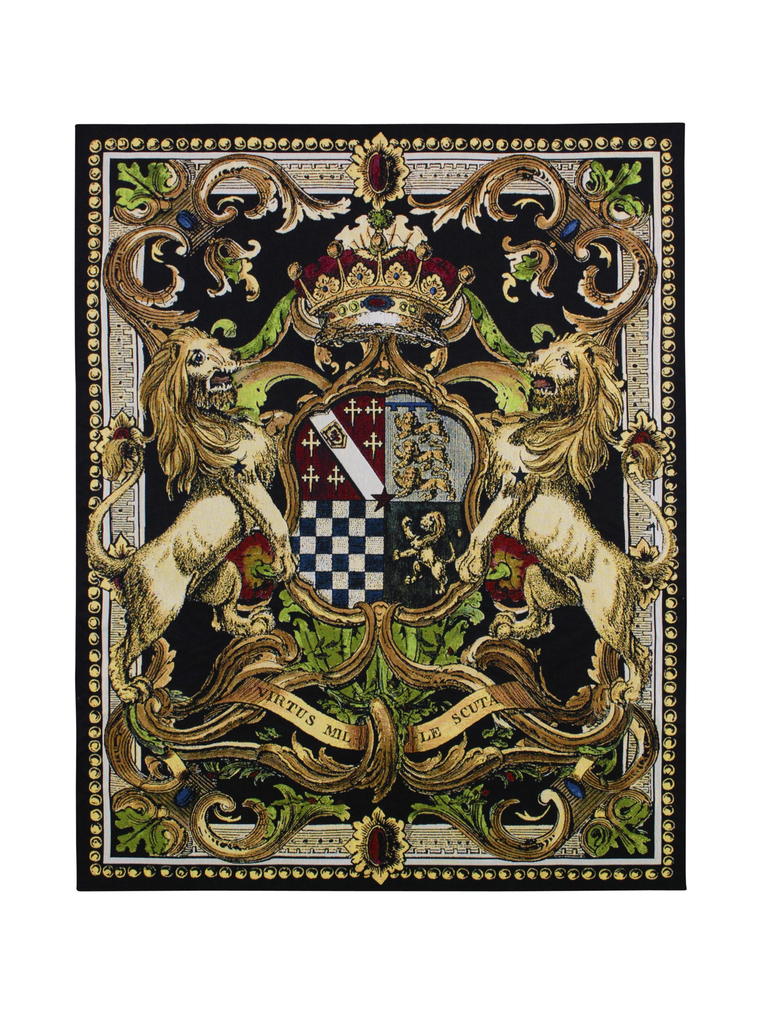 Crest On Black Ii Wall Tapestry