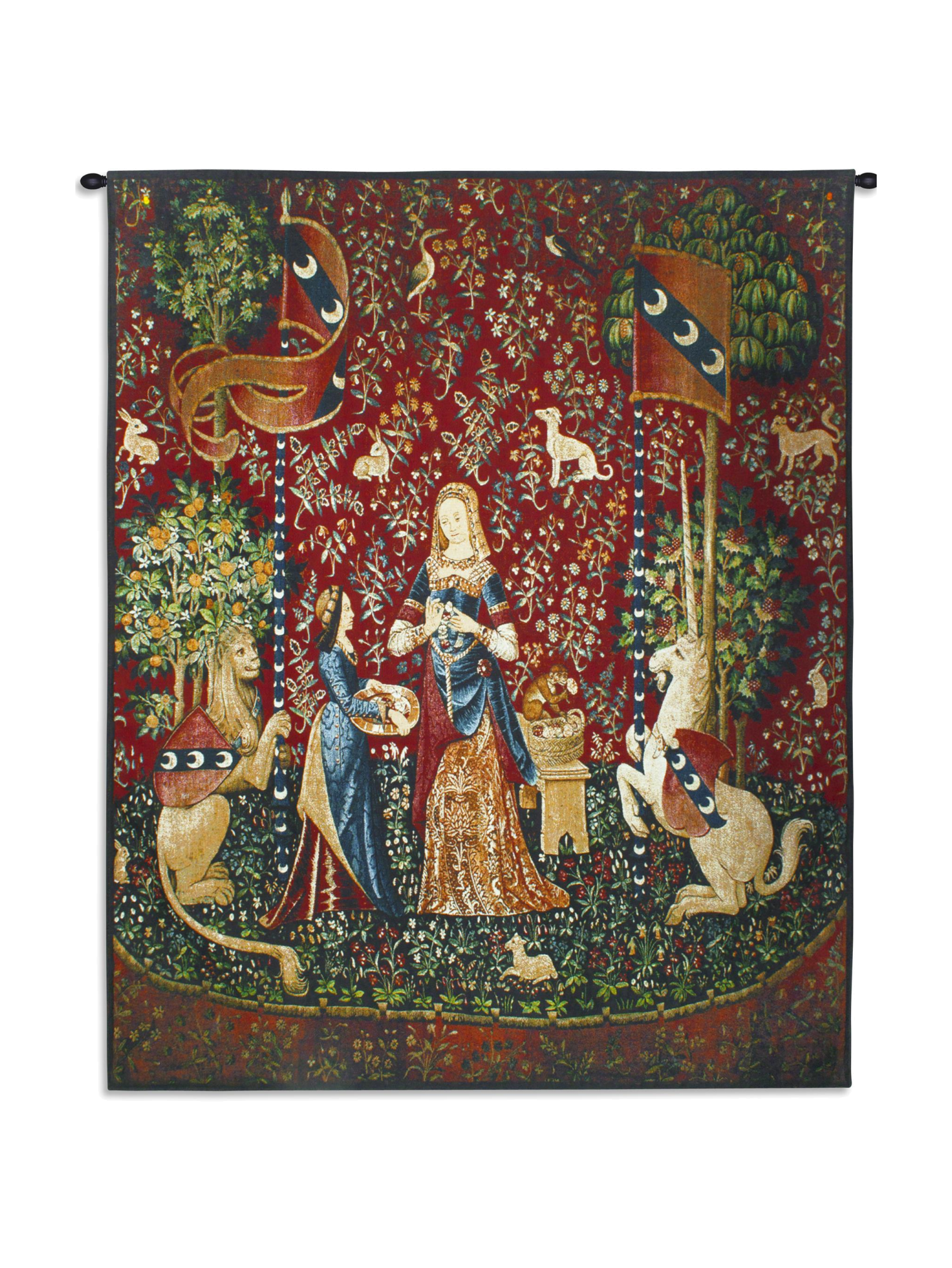 The Lady And The Unicorn Smell Wall Tapestry