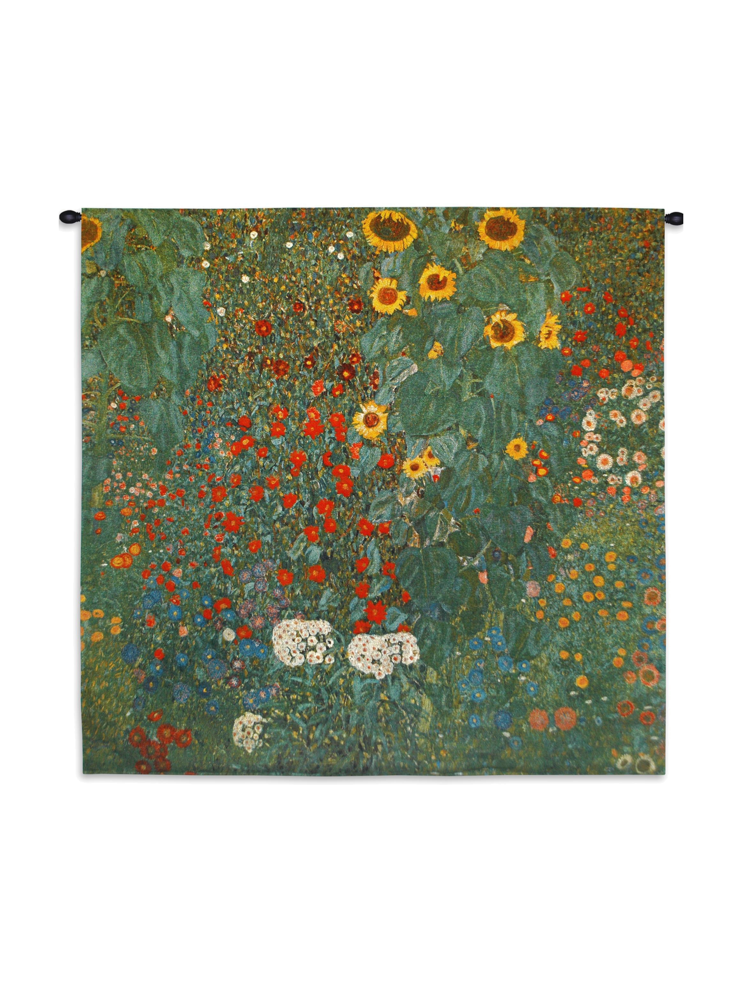Farm Garden With Sunflowers Wall Tapestry