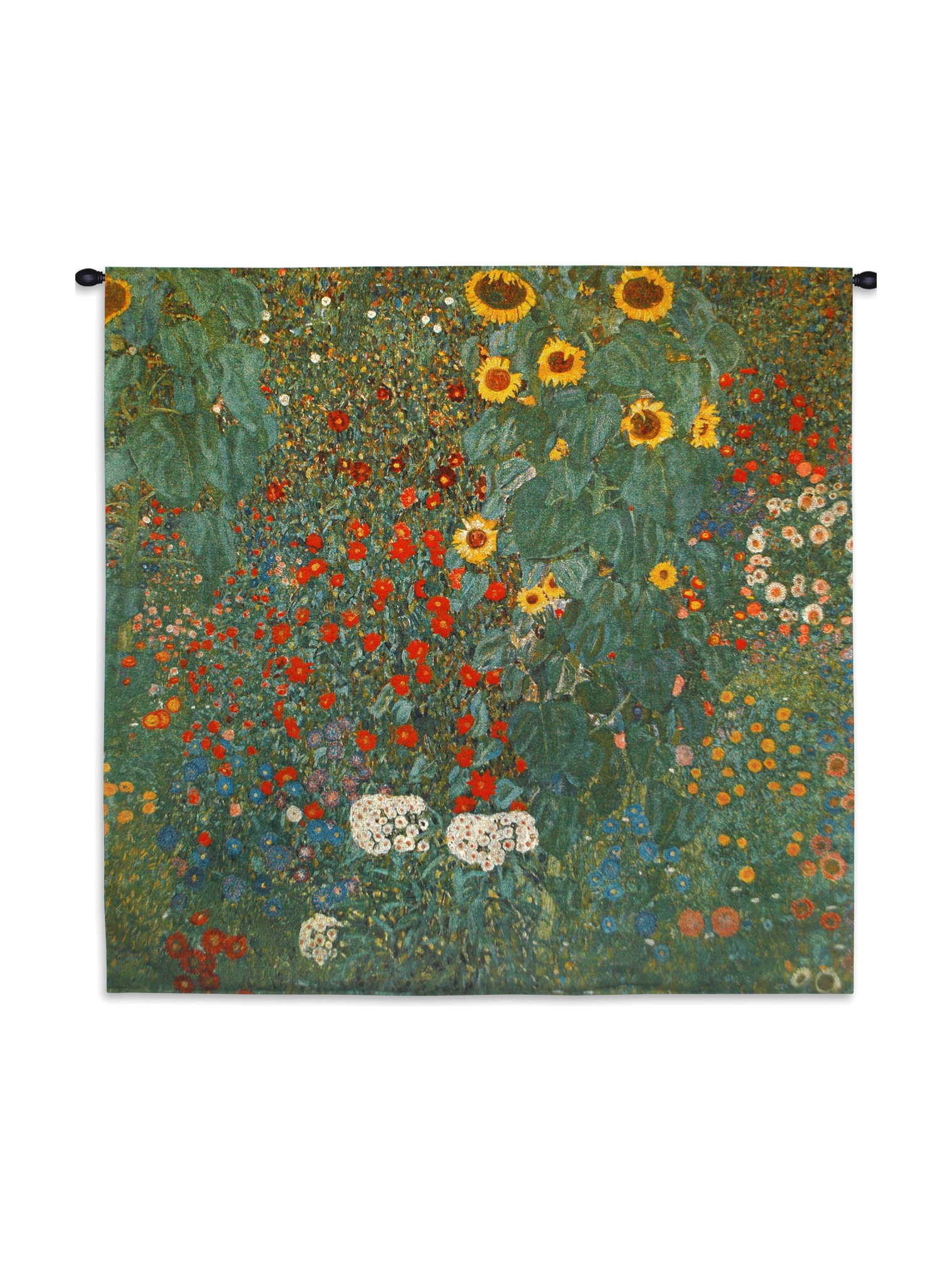 Farm Garden With Sunflowers Wall Tapestry