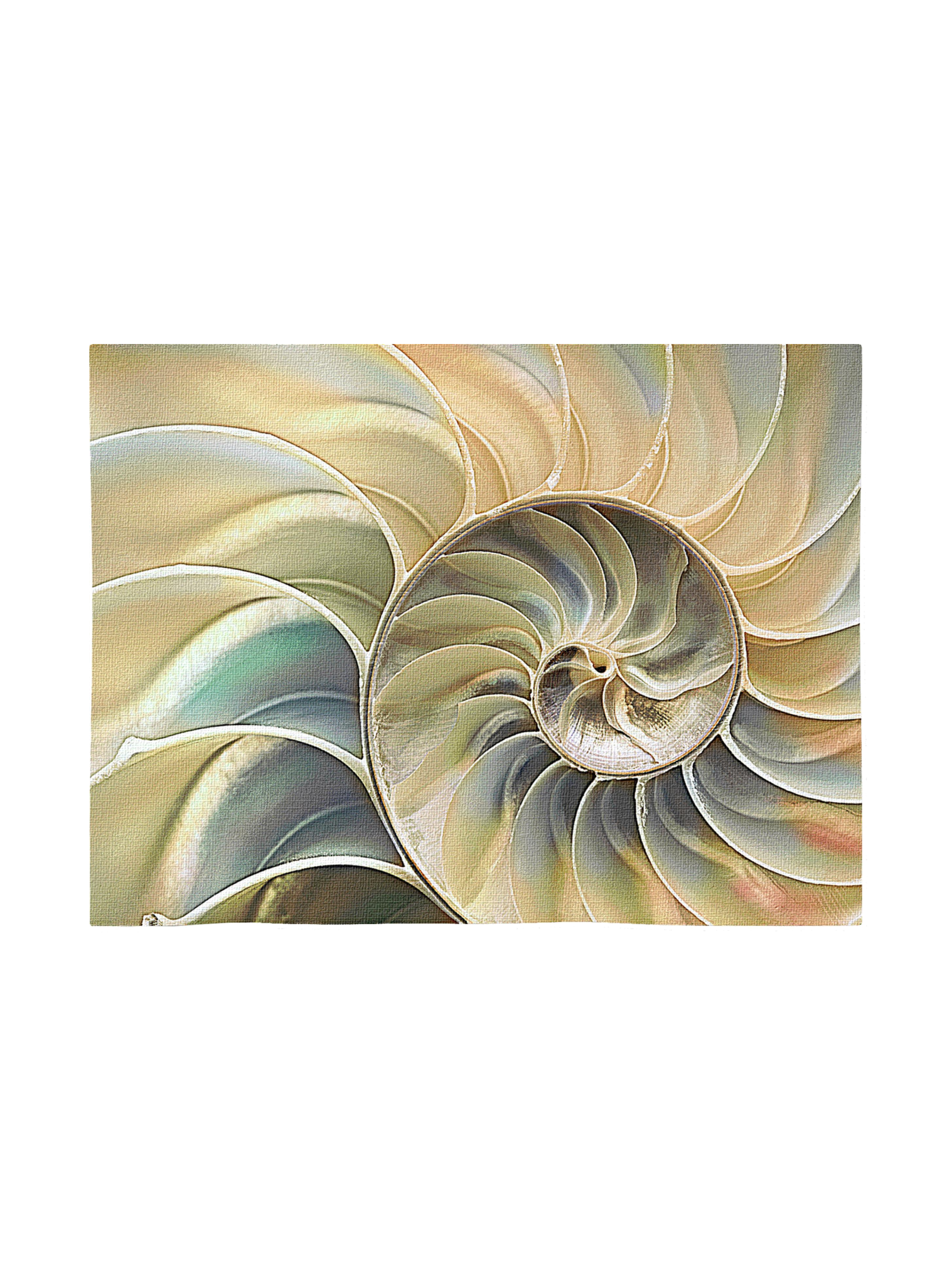 Nautilus Blue Medium Wall Tapestry